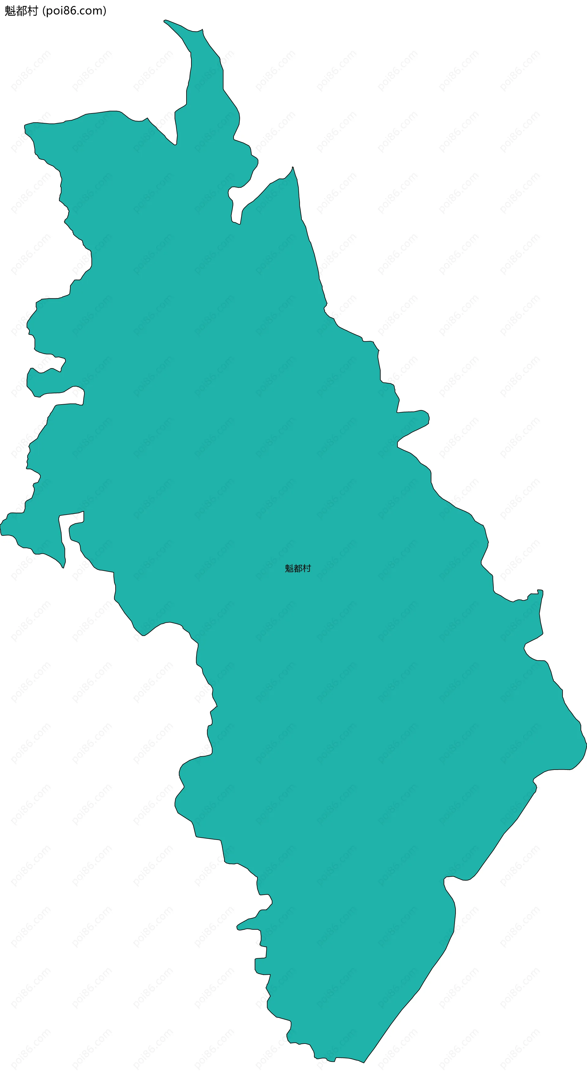 魁都村边界地图