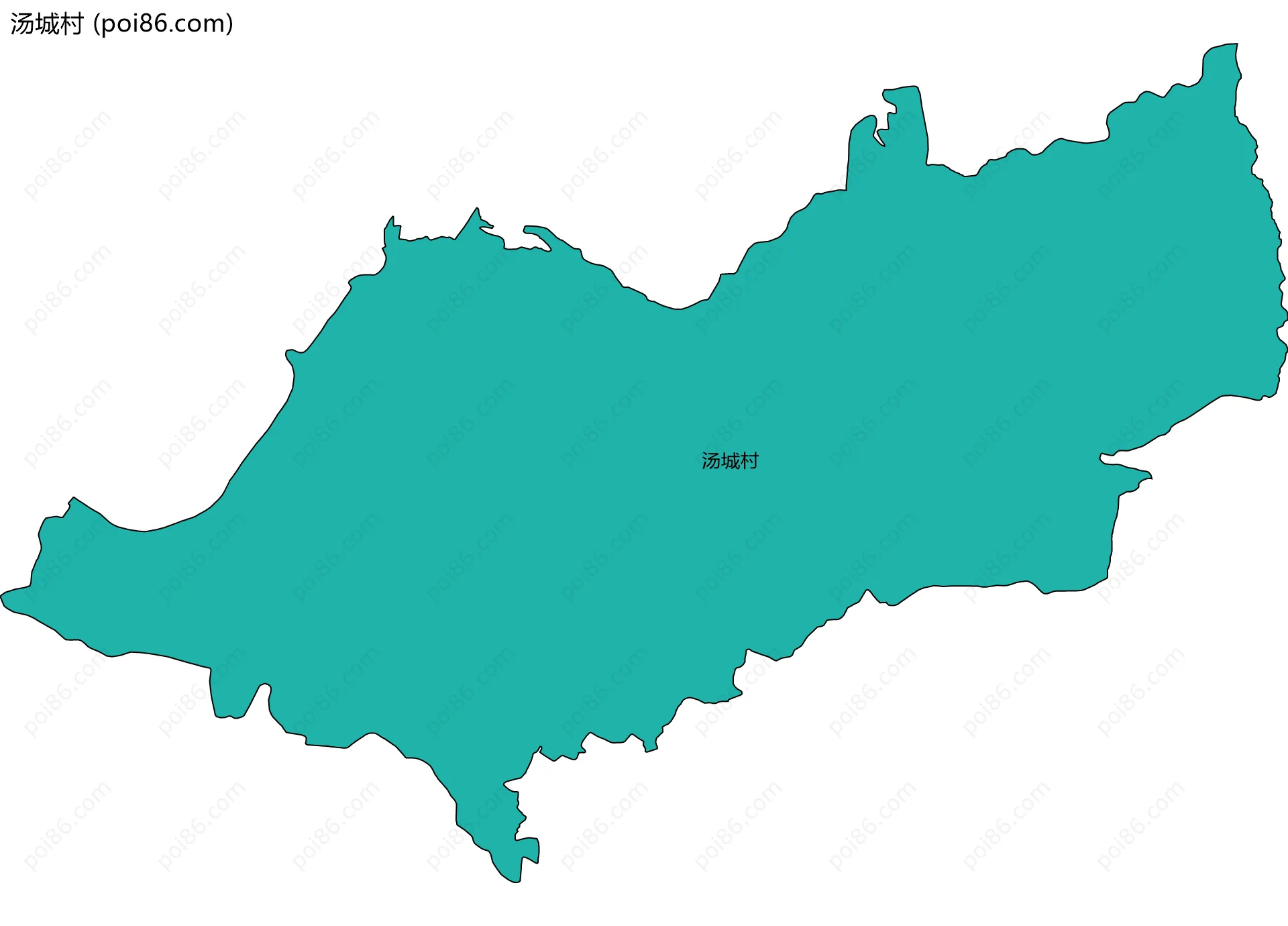 汤城村边界地图