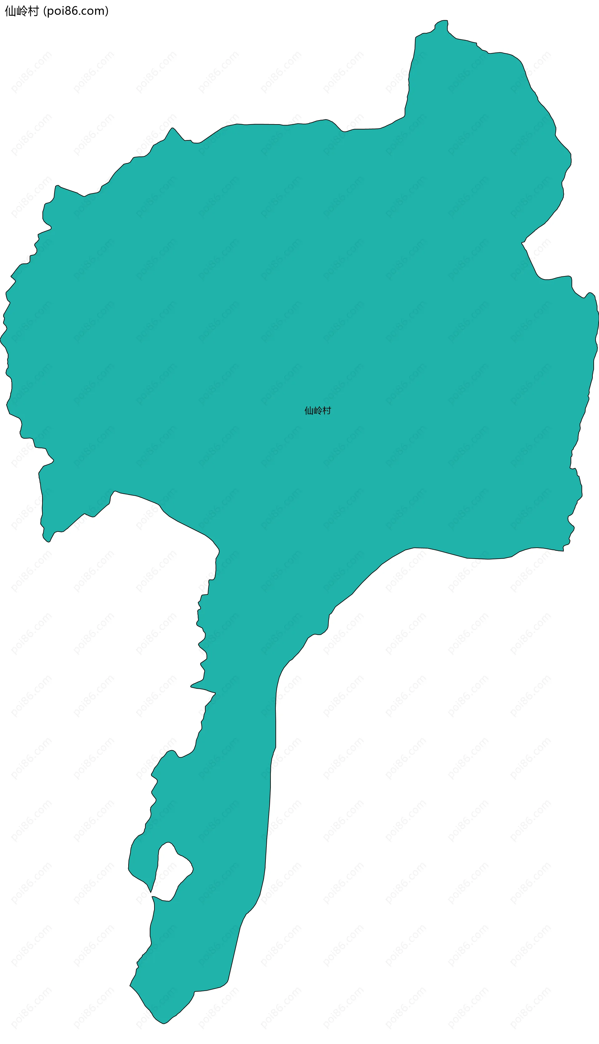 仙岭村边界地图
