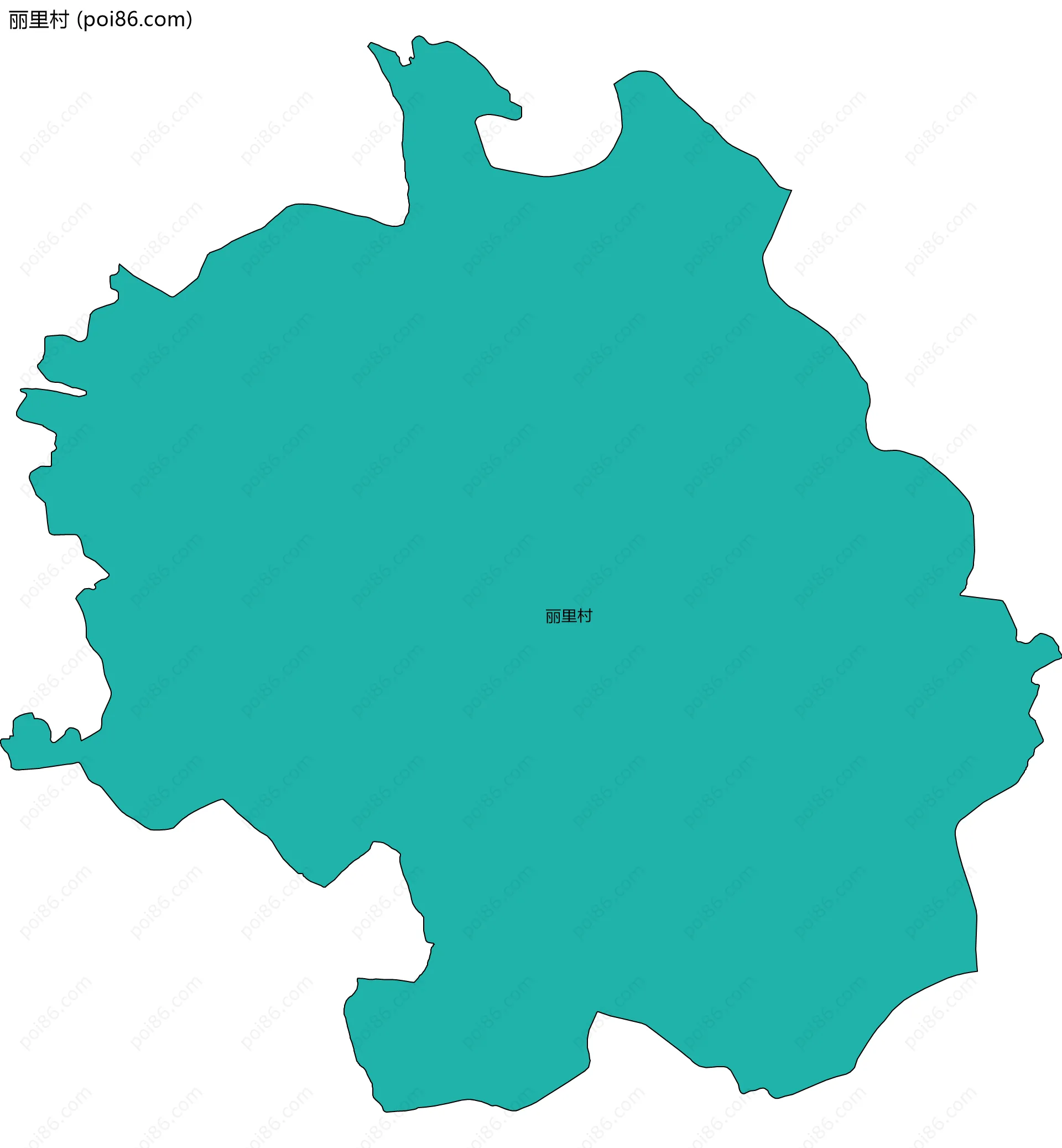 丽里村边界地图