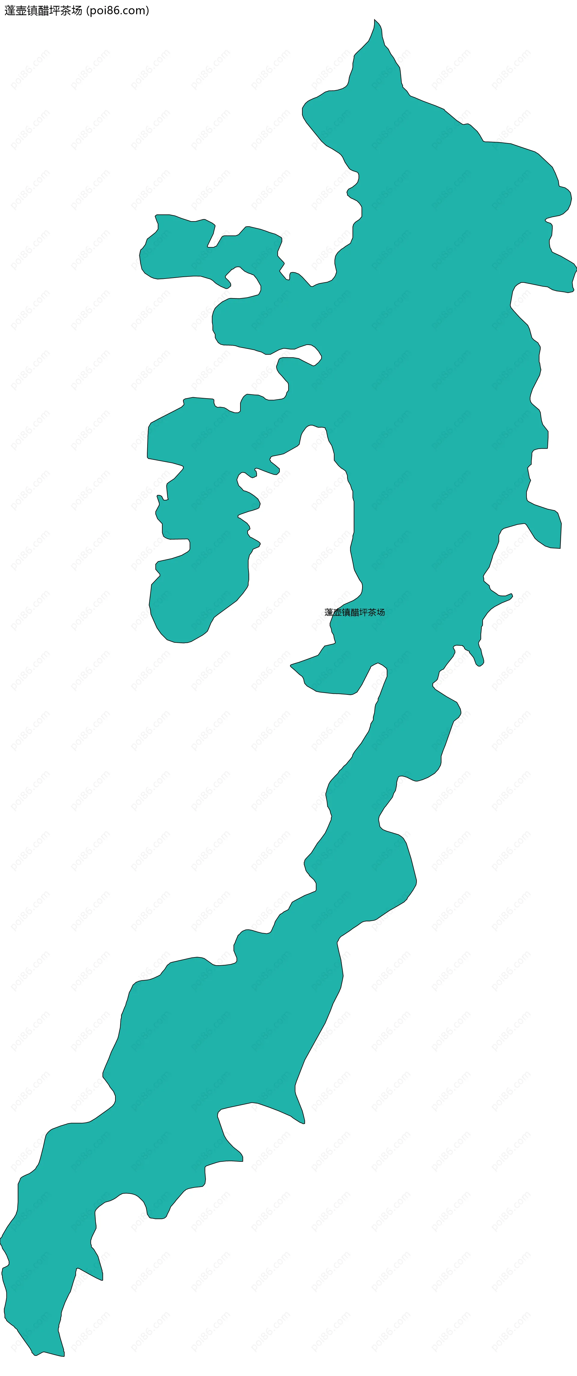 蓬壶镇醋坪茶场边界地图