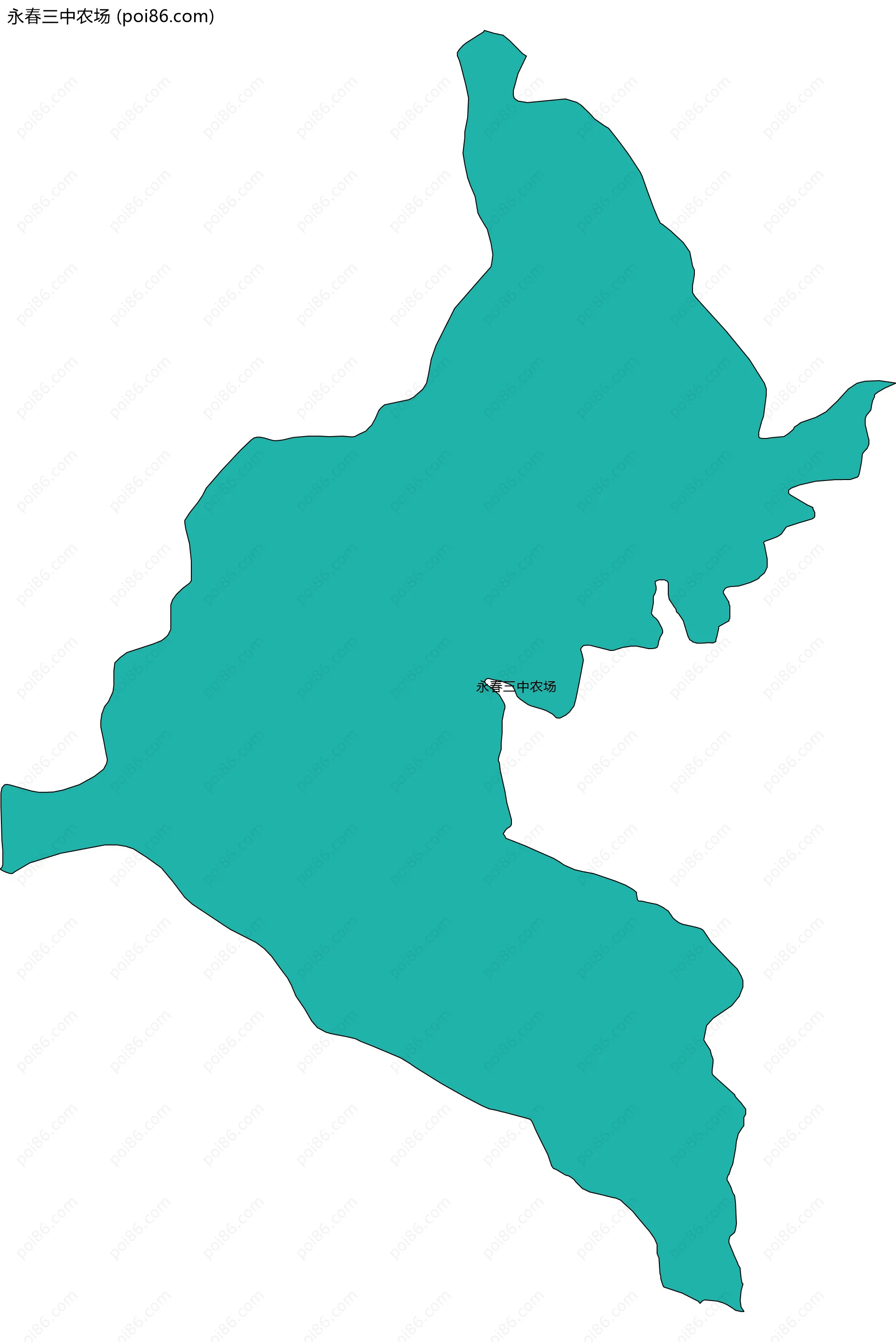 永春三中农场边界地图