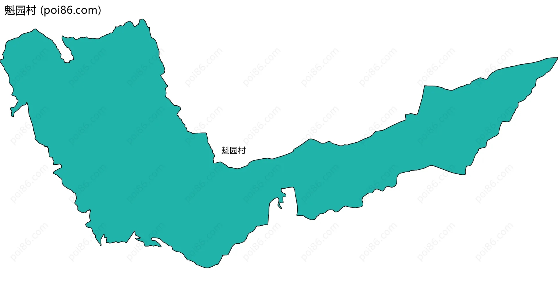 魁园村边界地图