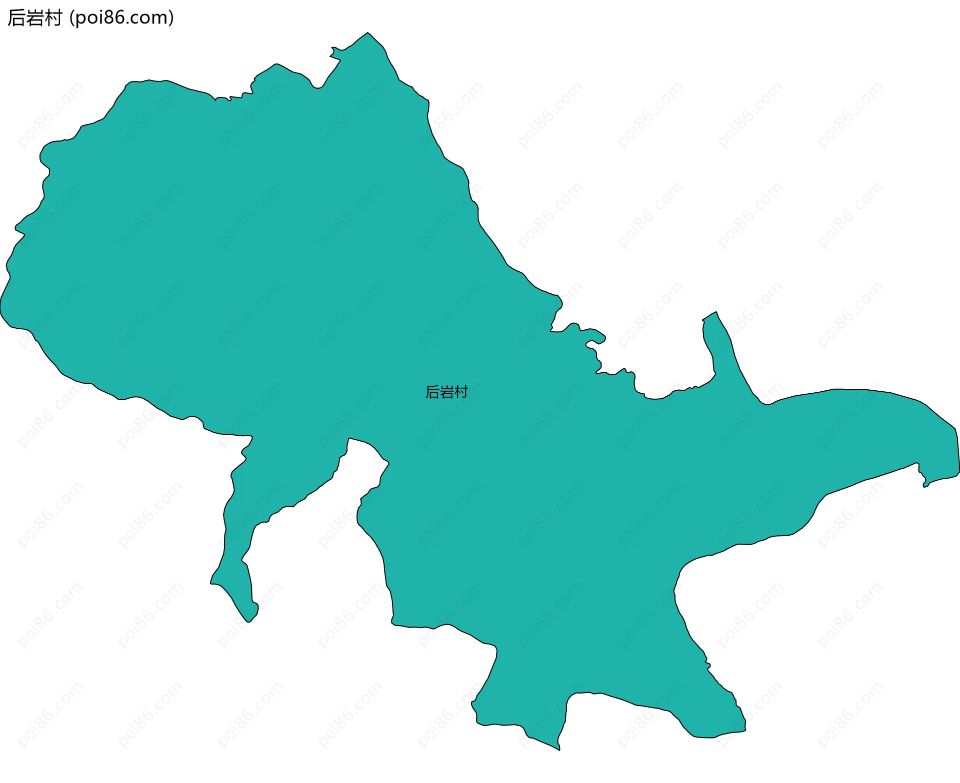 后岩村边界地图