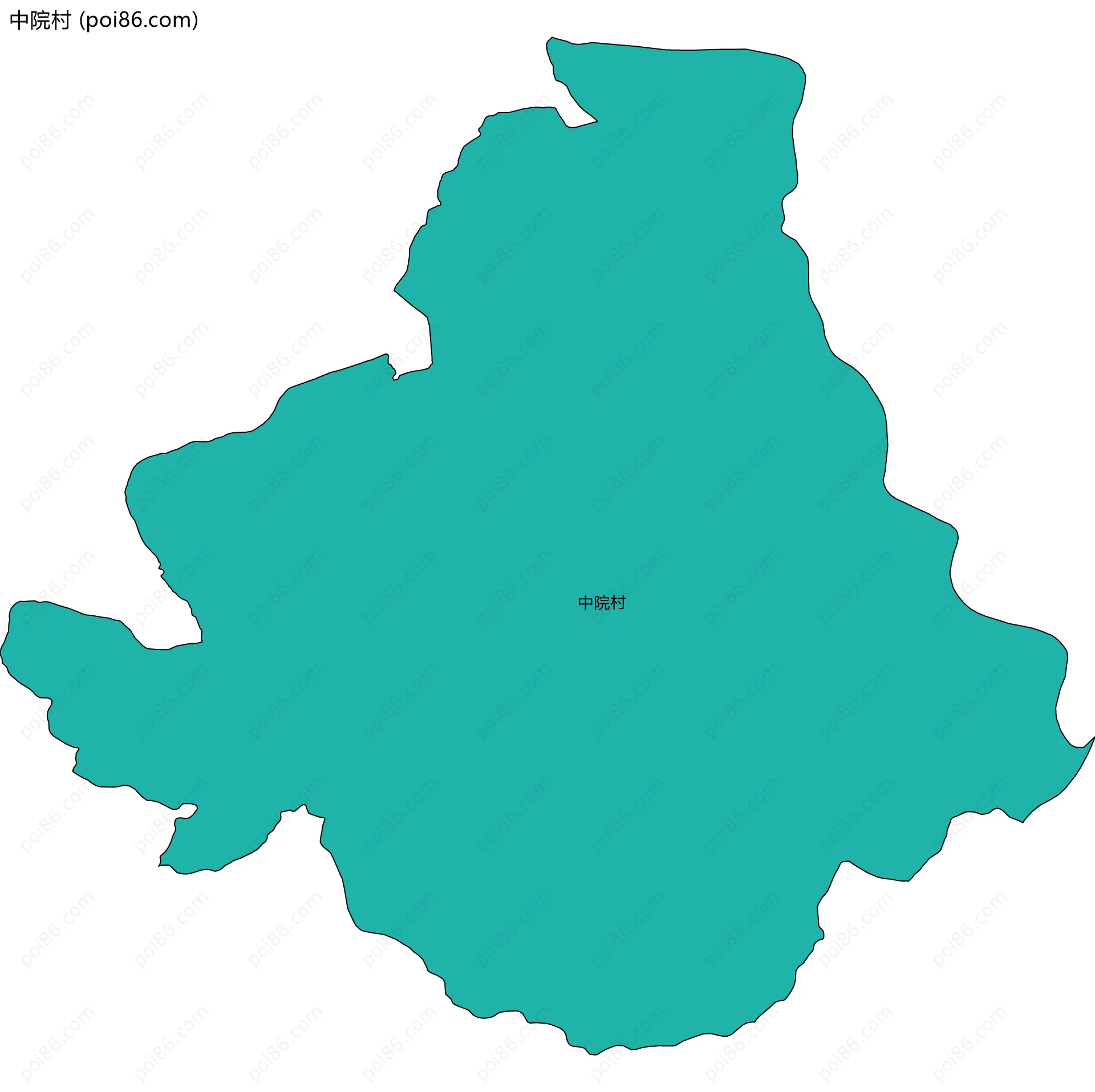中院村边界地图