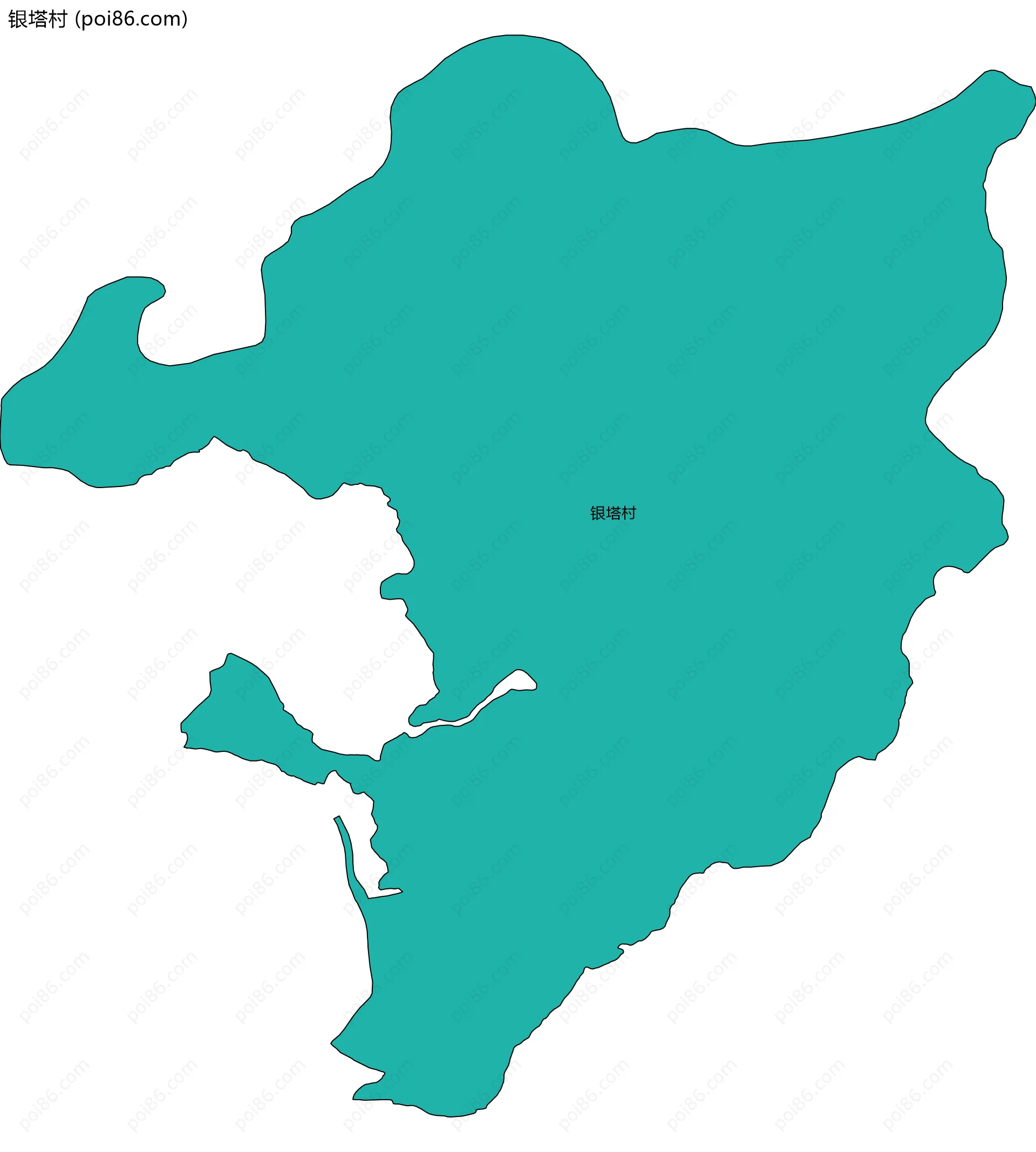 银塔村边界地图