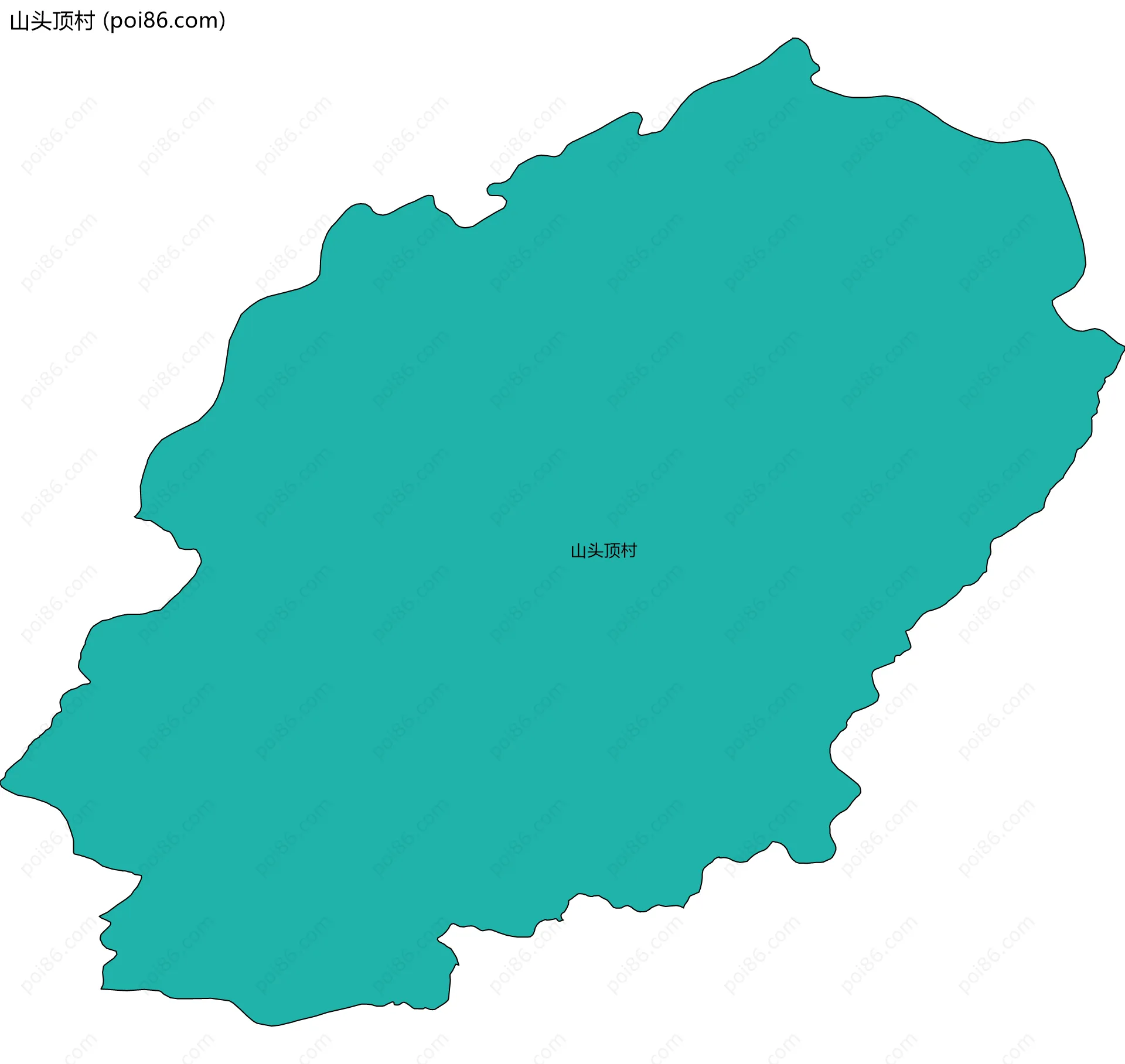 山头顶村边界地图