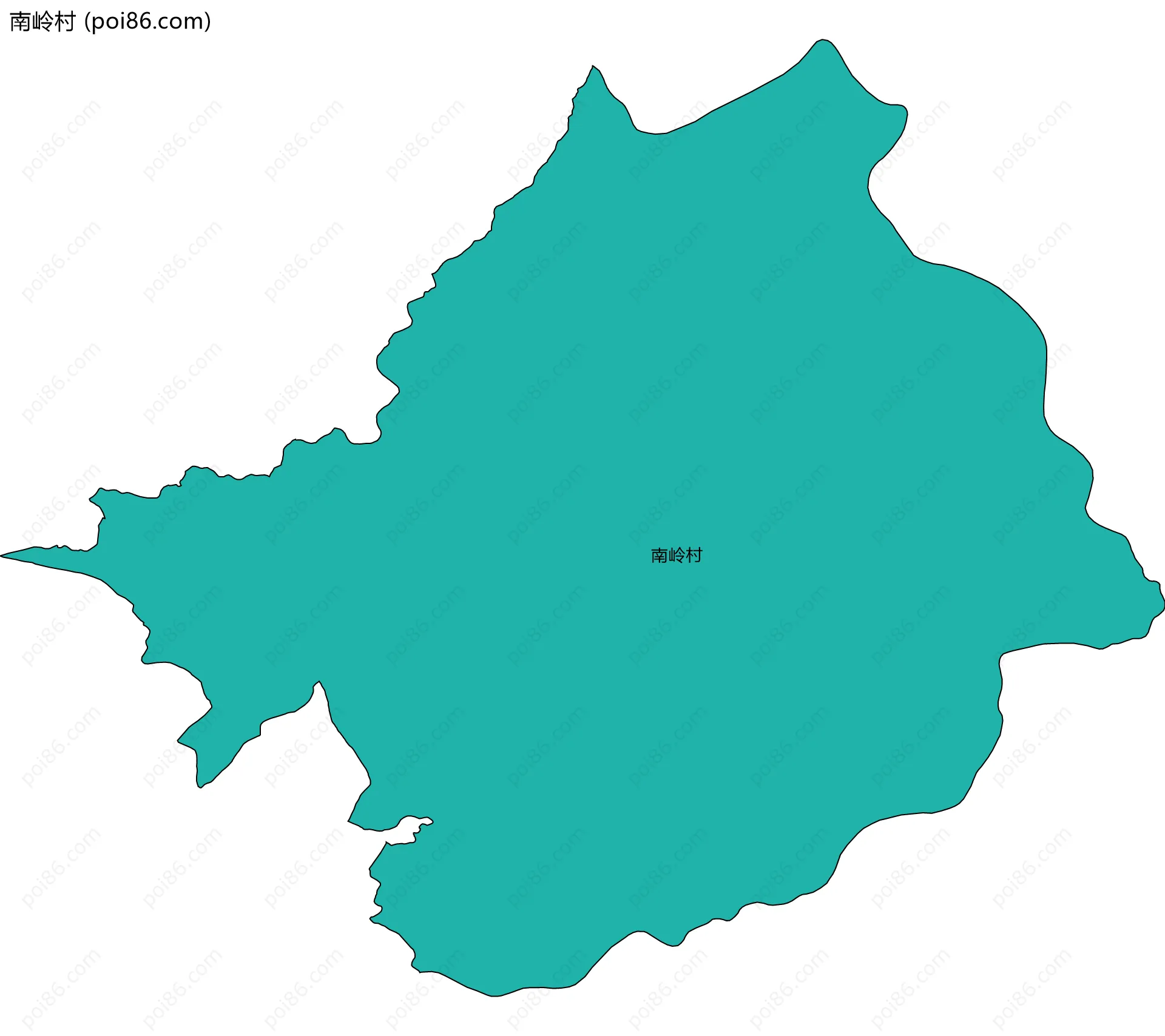 南岭村边界地图