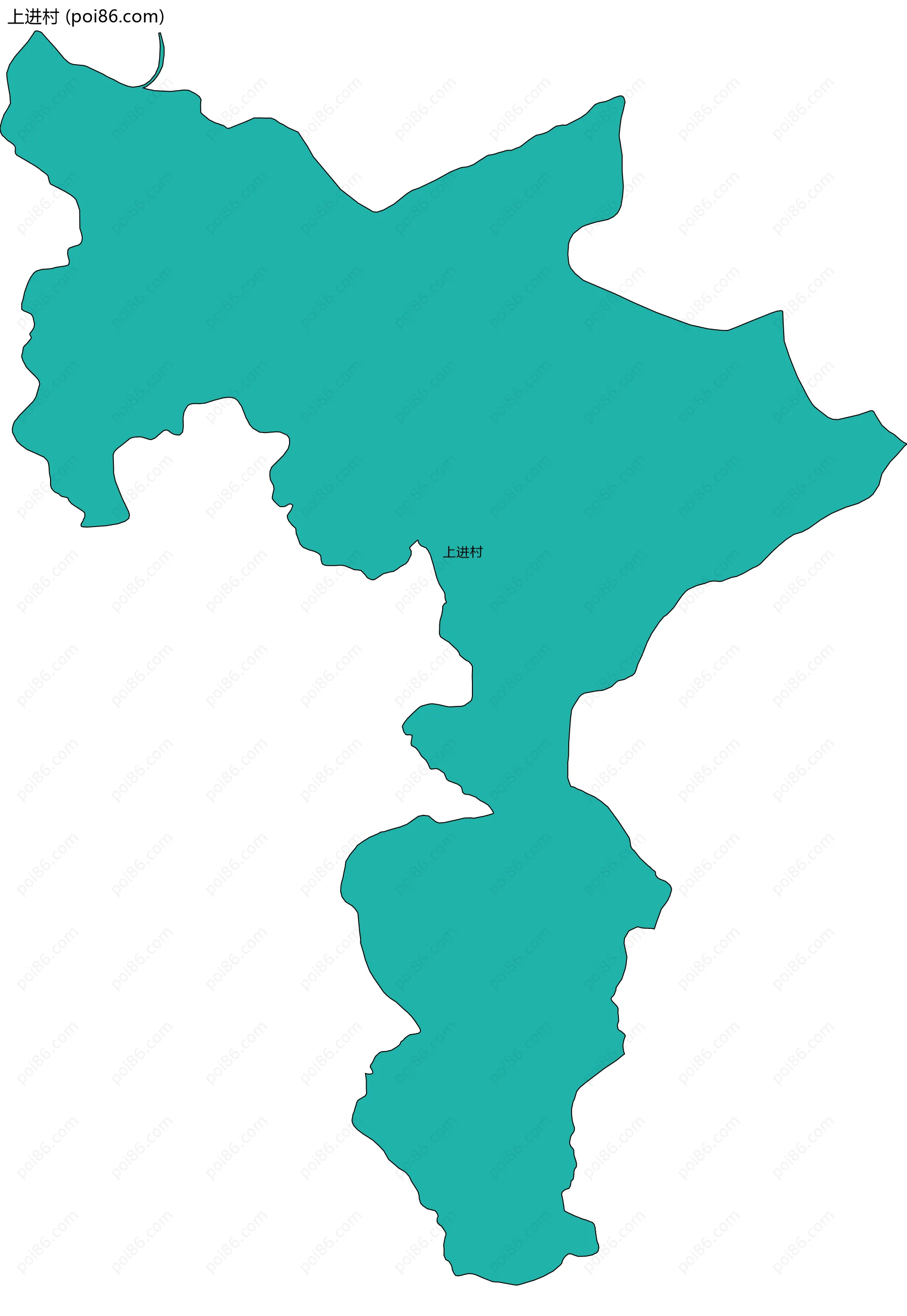 上进村边界地图