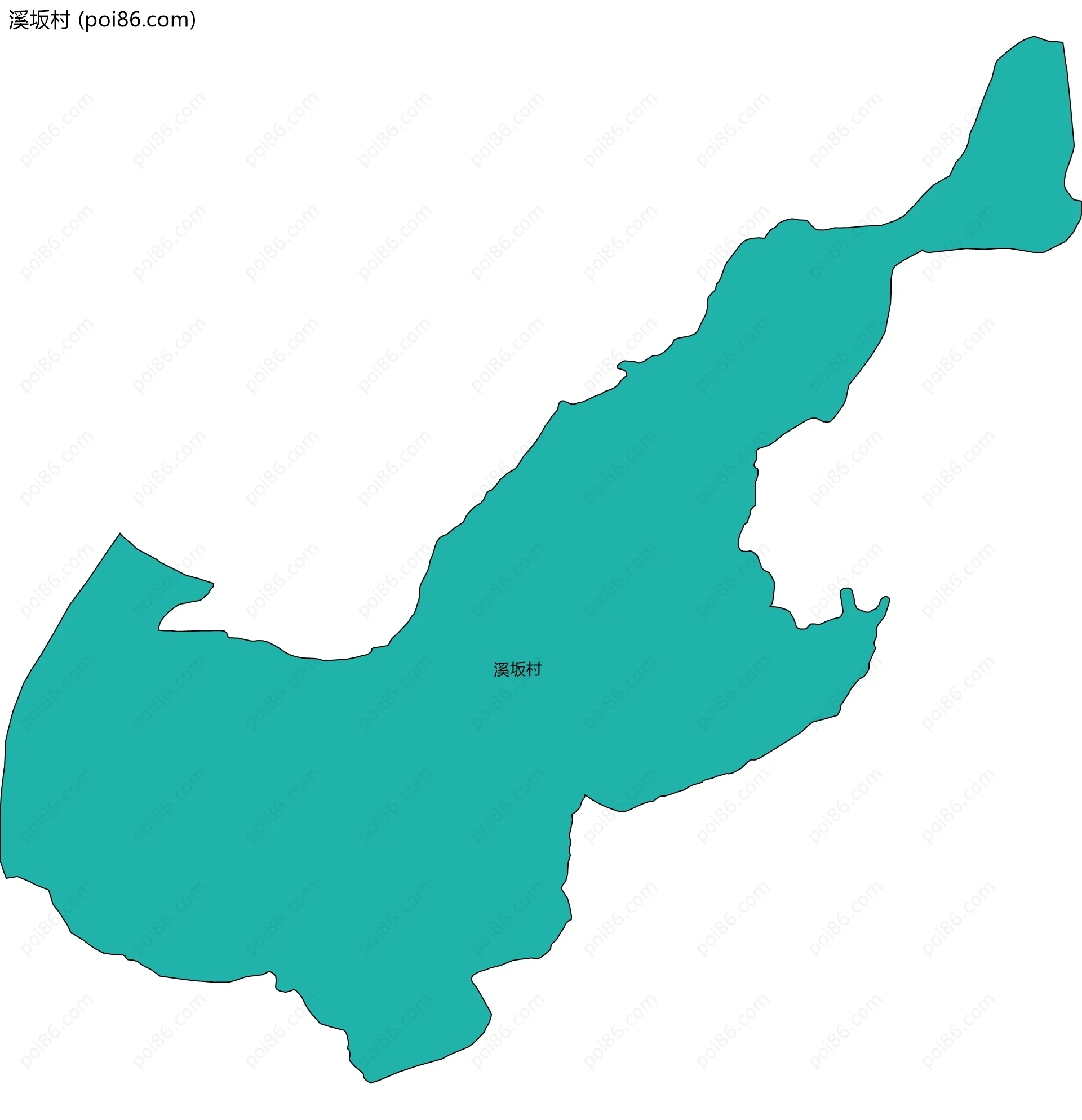 溪坂村边界地图