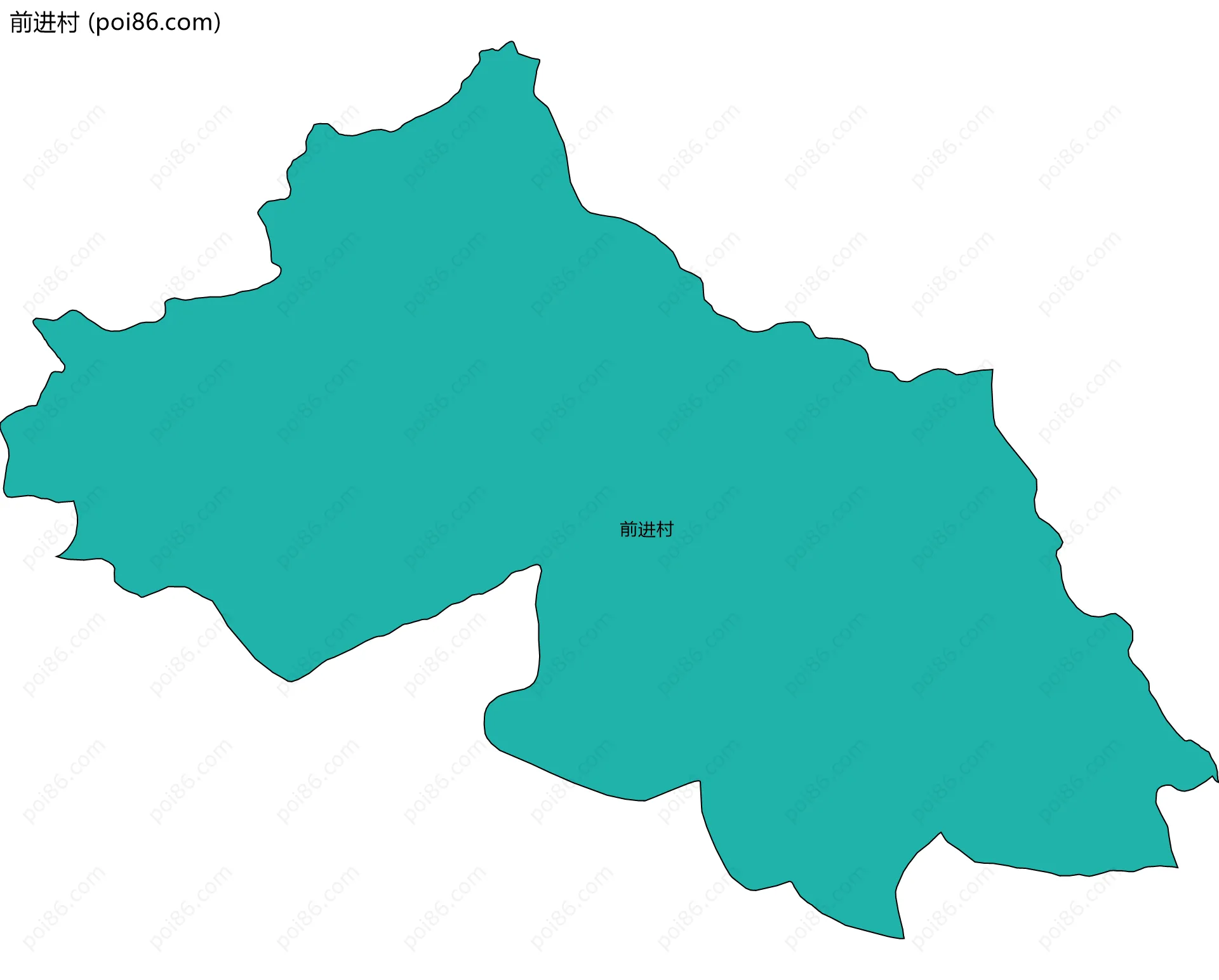 前进村边界地图