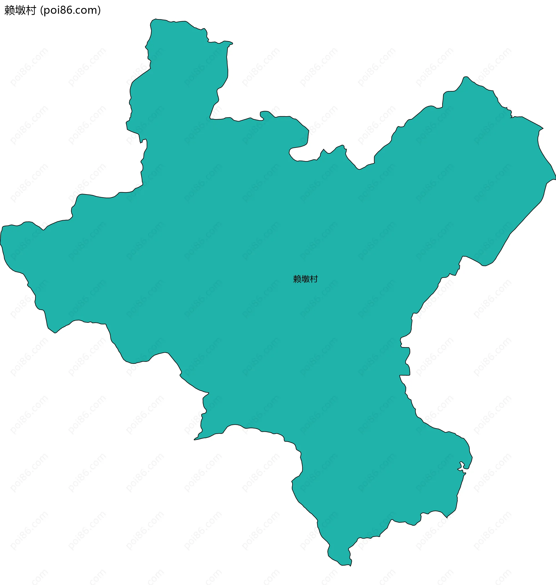 赖墩村边界地图