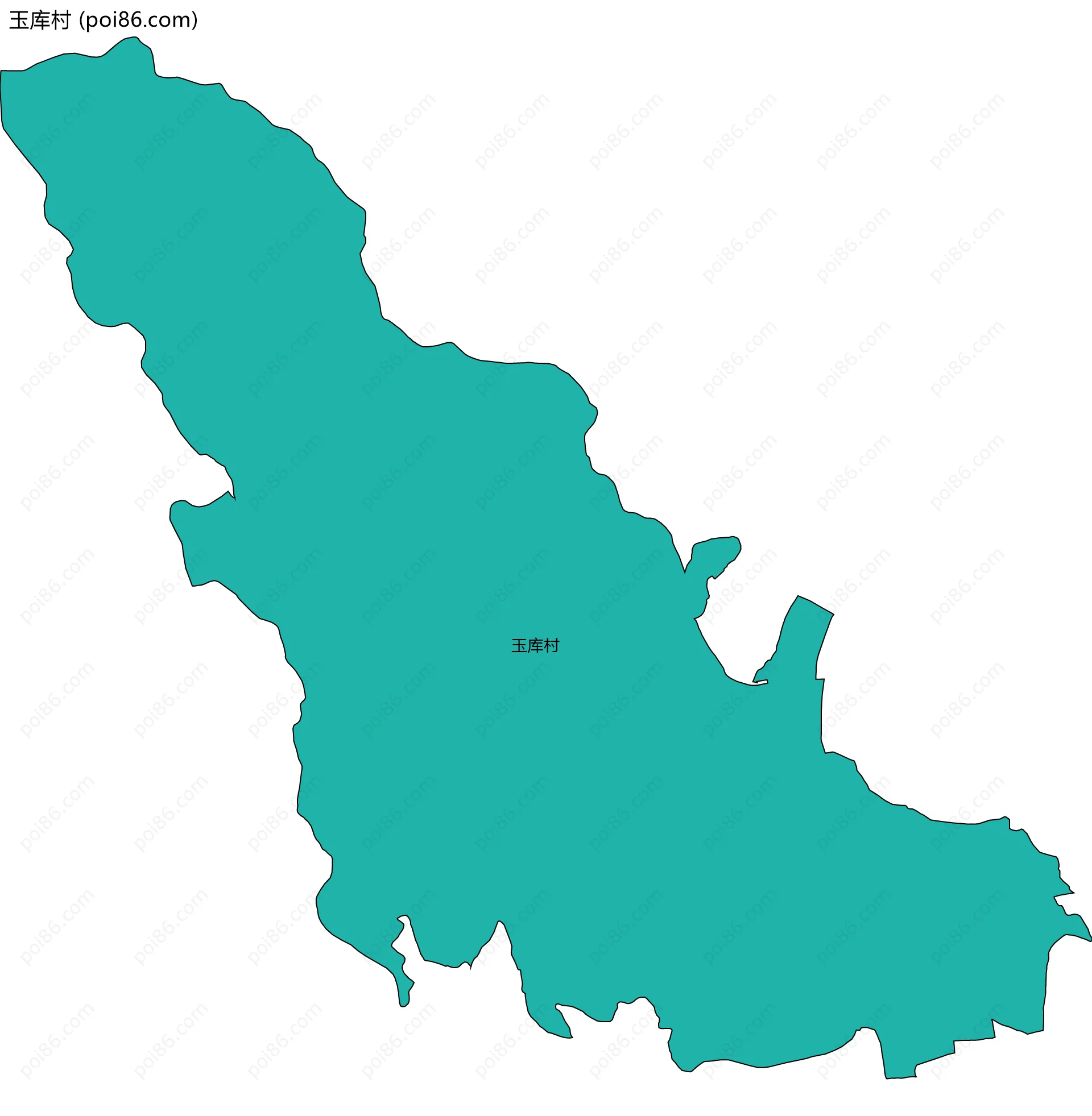 玉库村边界地图