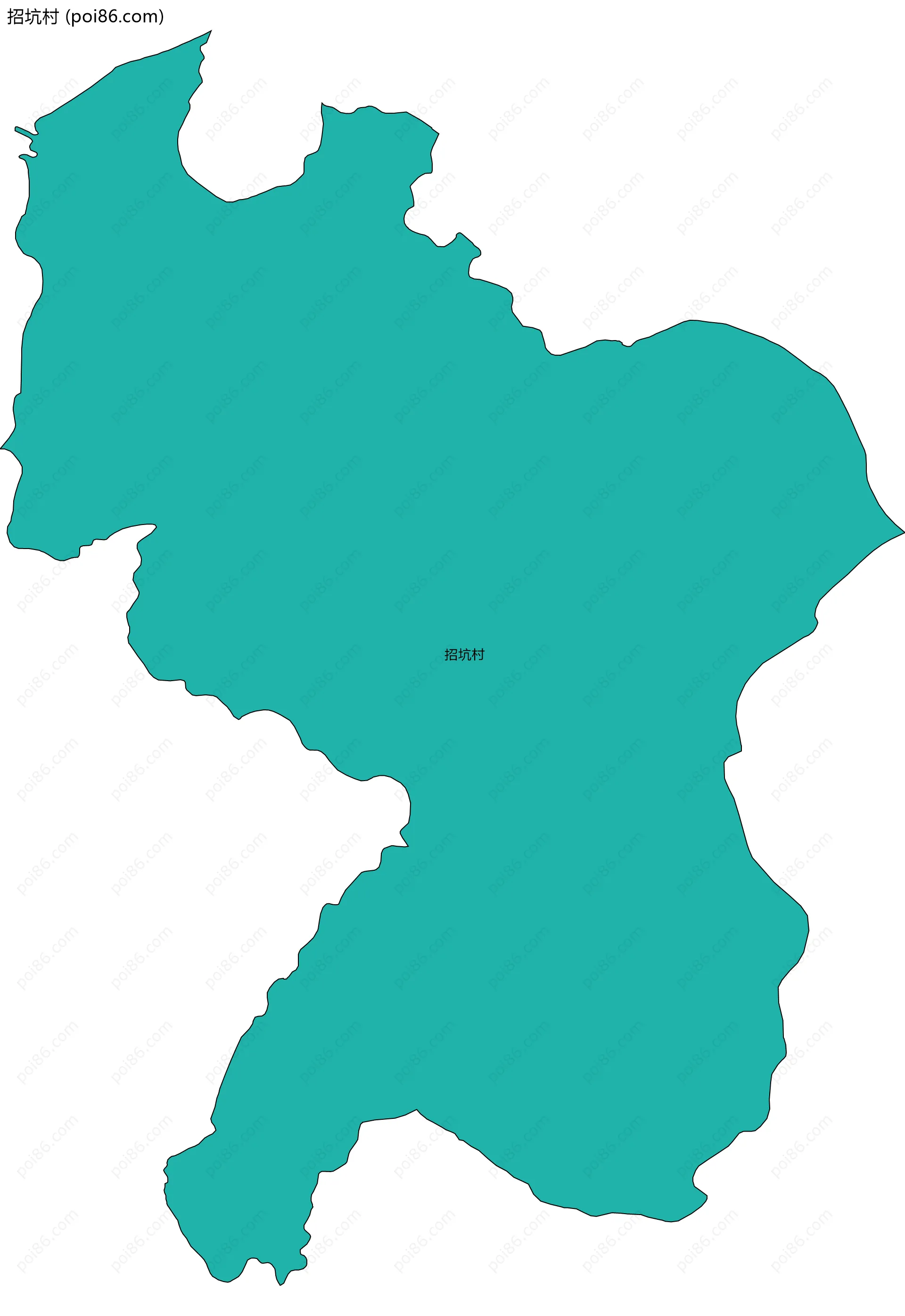 招坑村边界地图