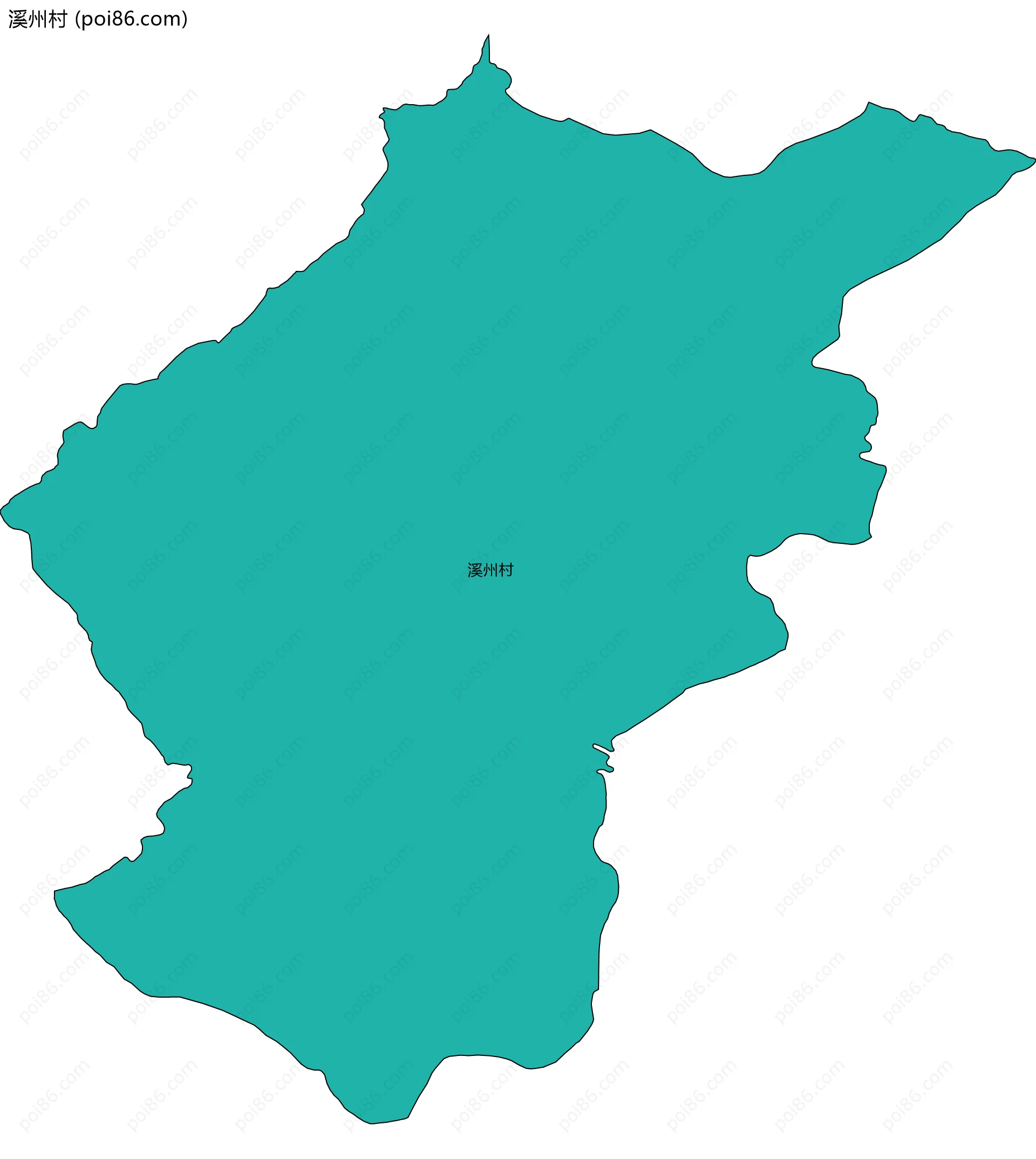 溪州村边界地图