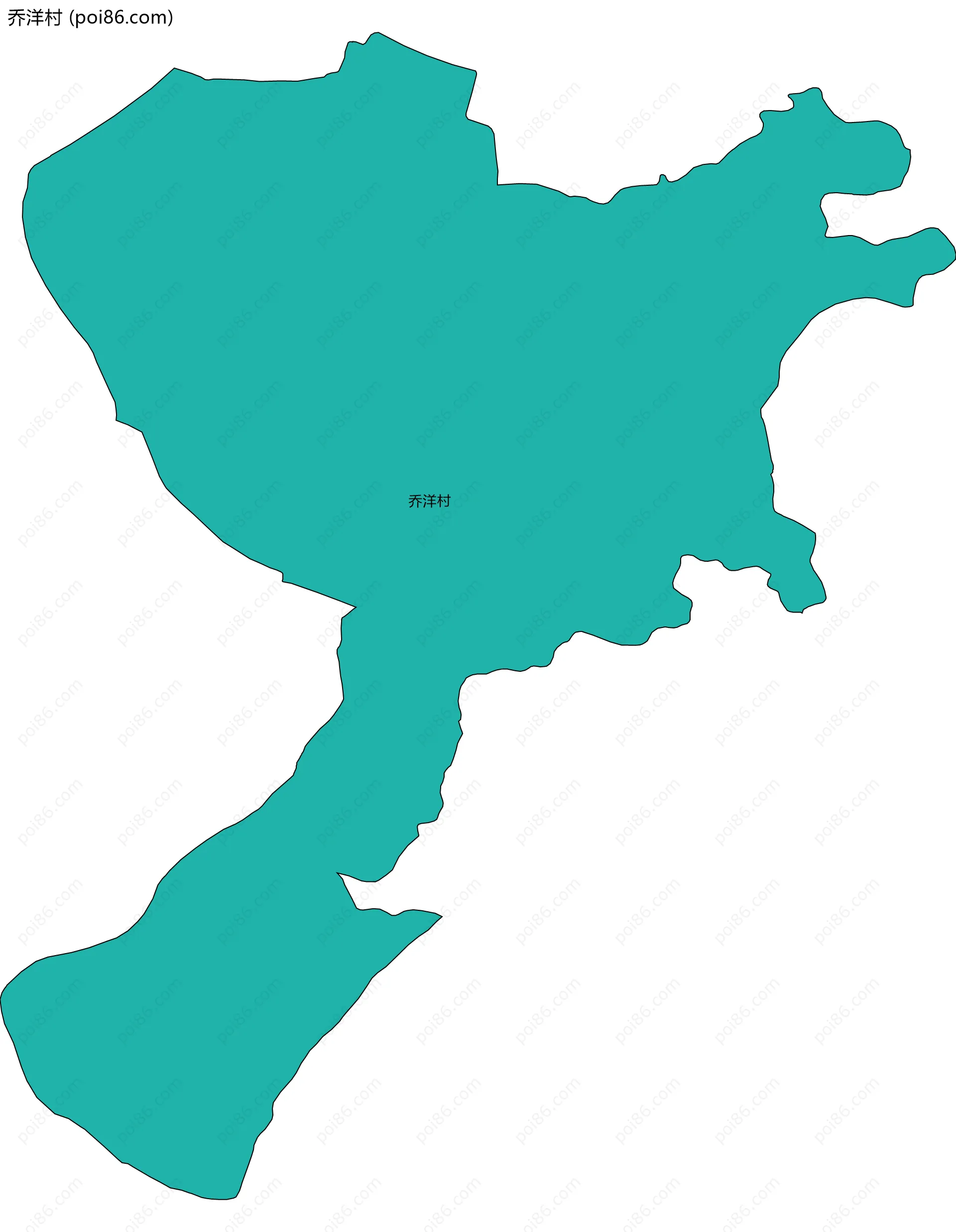 乔洋村边界地图