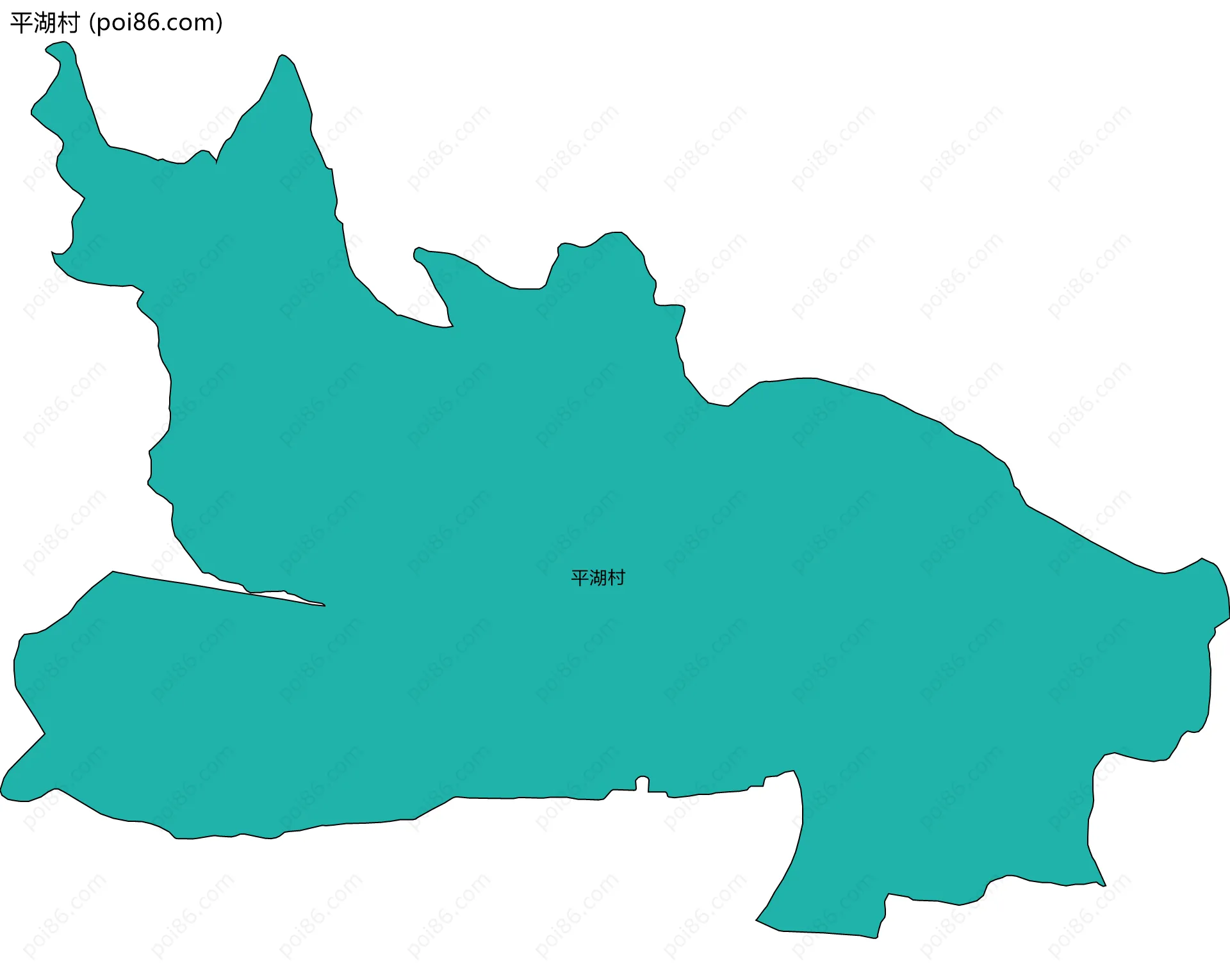 平湖村边界地图
