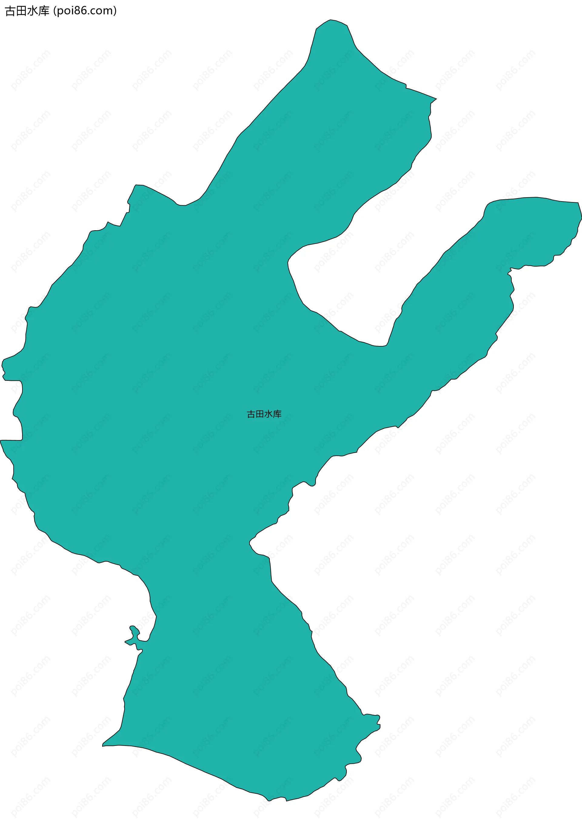 古田水库边界地图