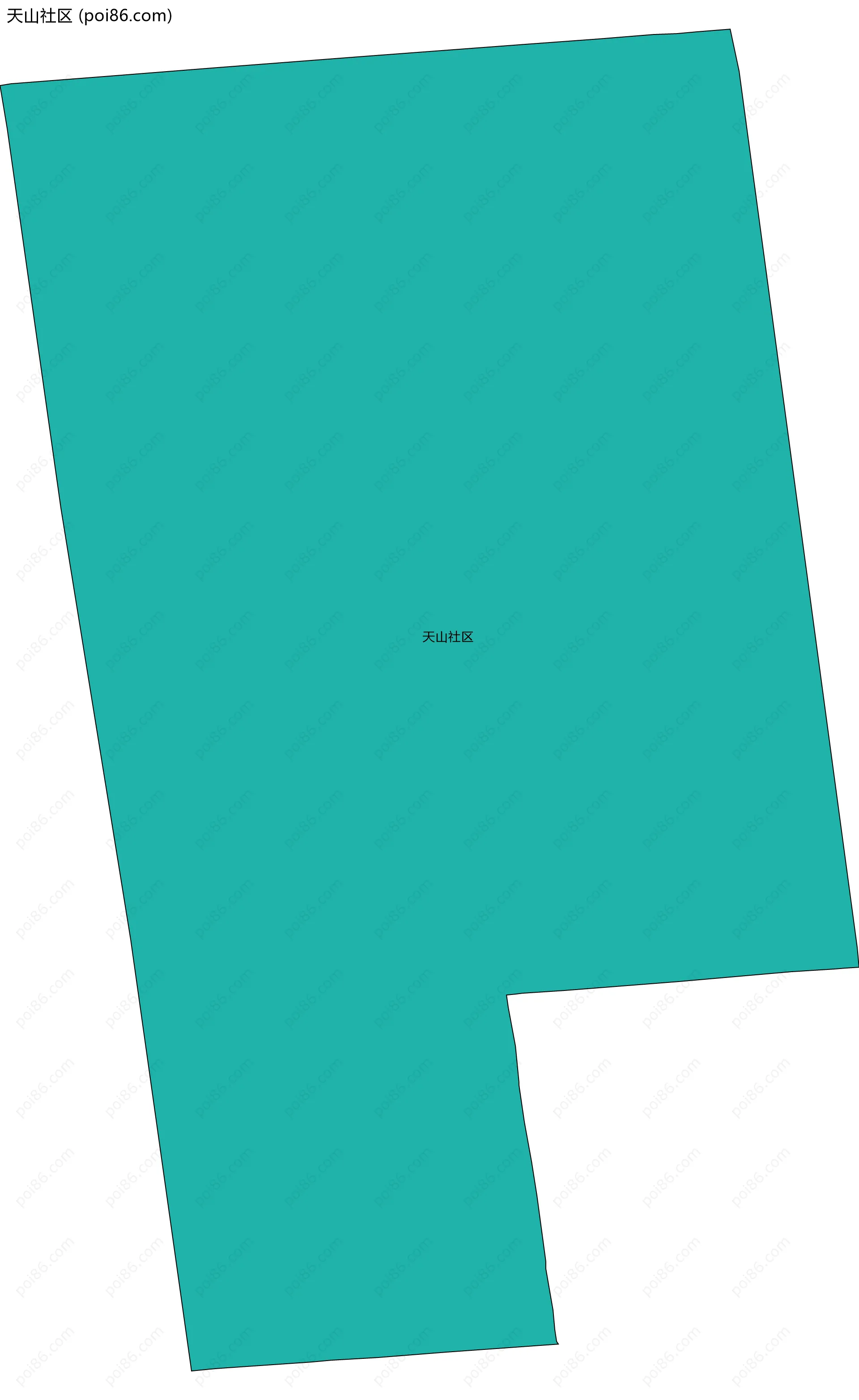 天山社区边界地图