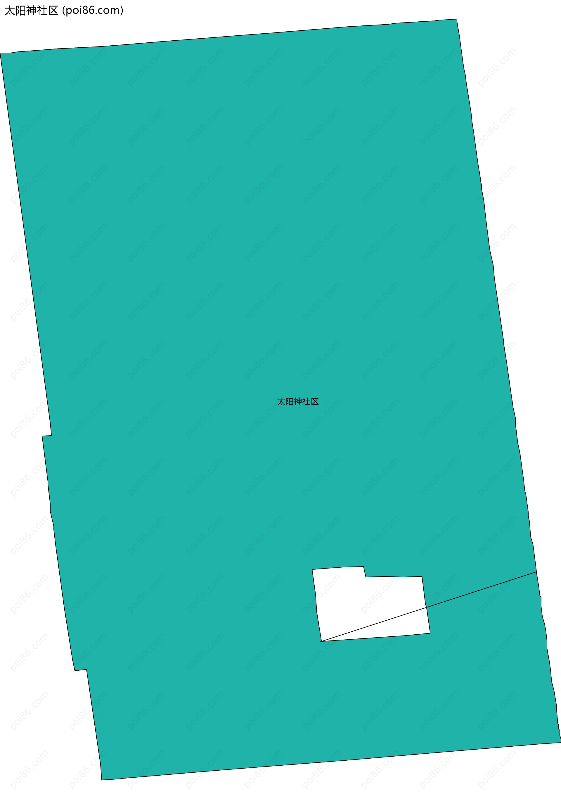 太阳神社区边界地图