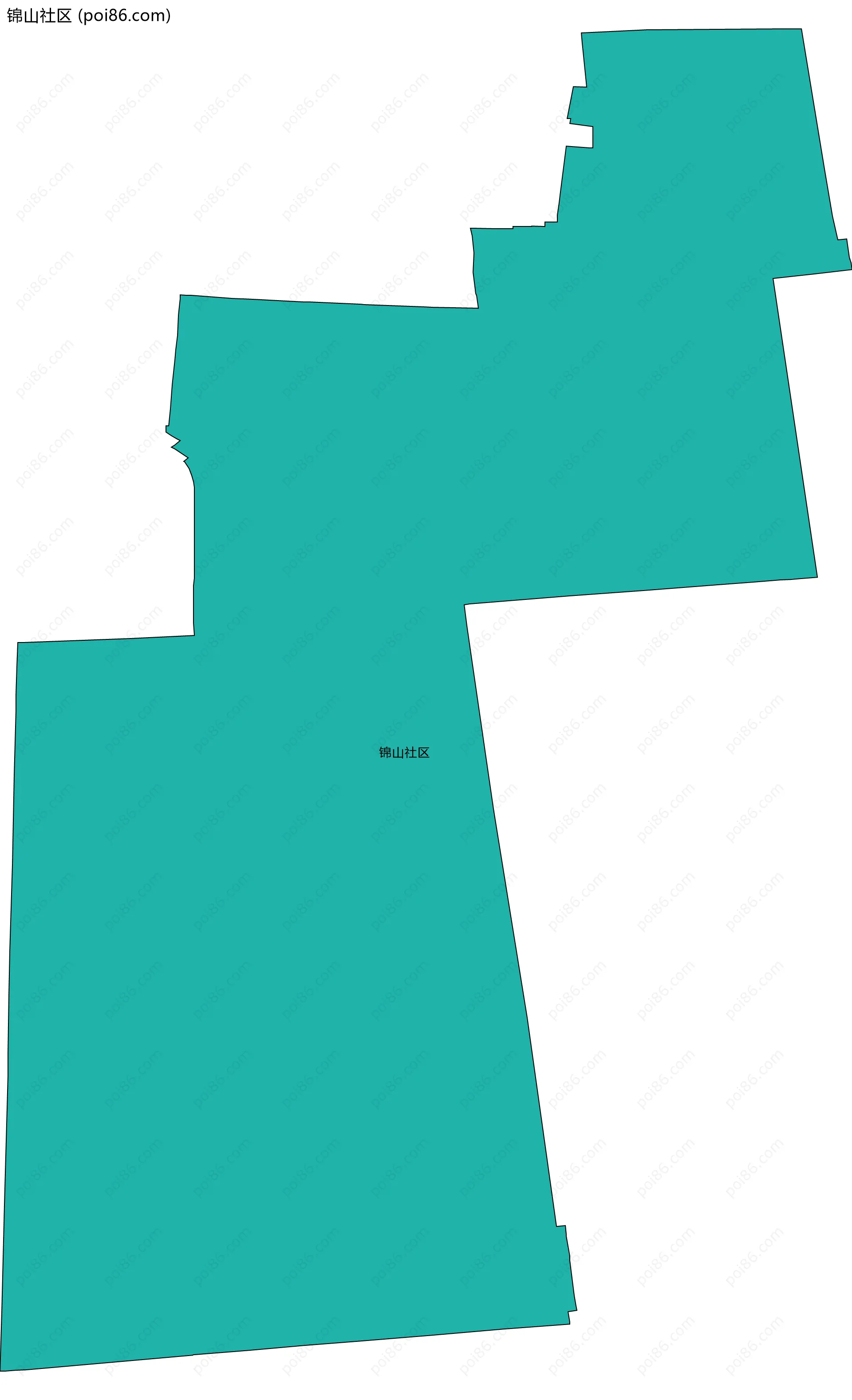 锦山社区边界地图