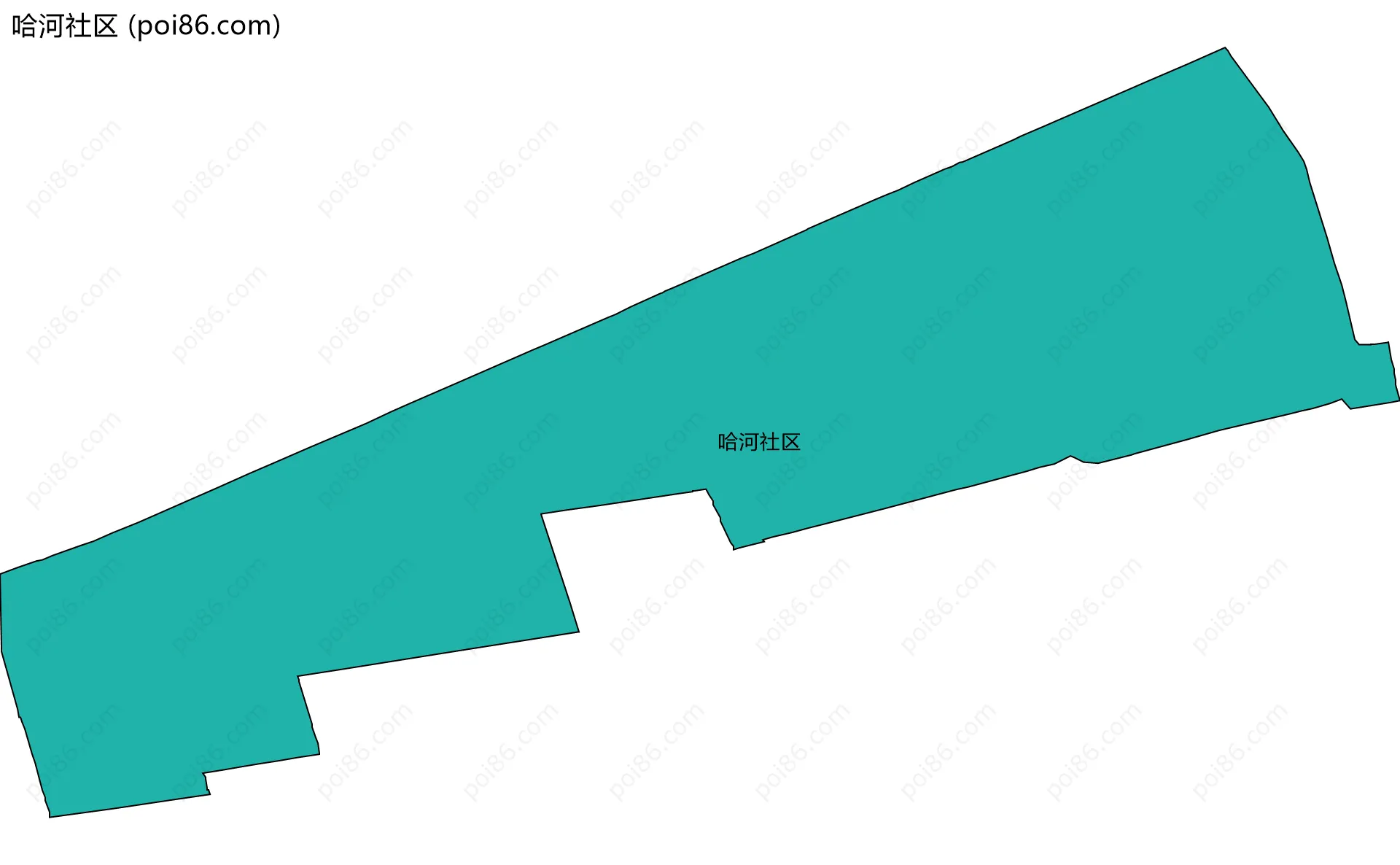 哈河社区边界地图