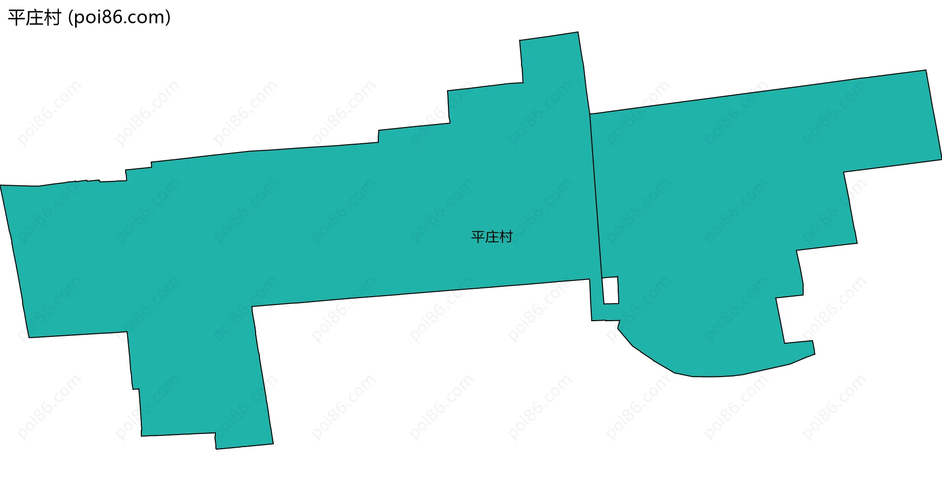 平庄村边界地图