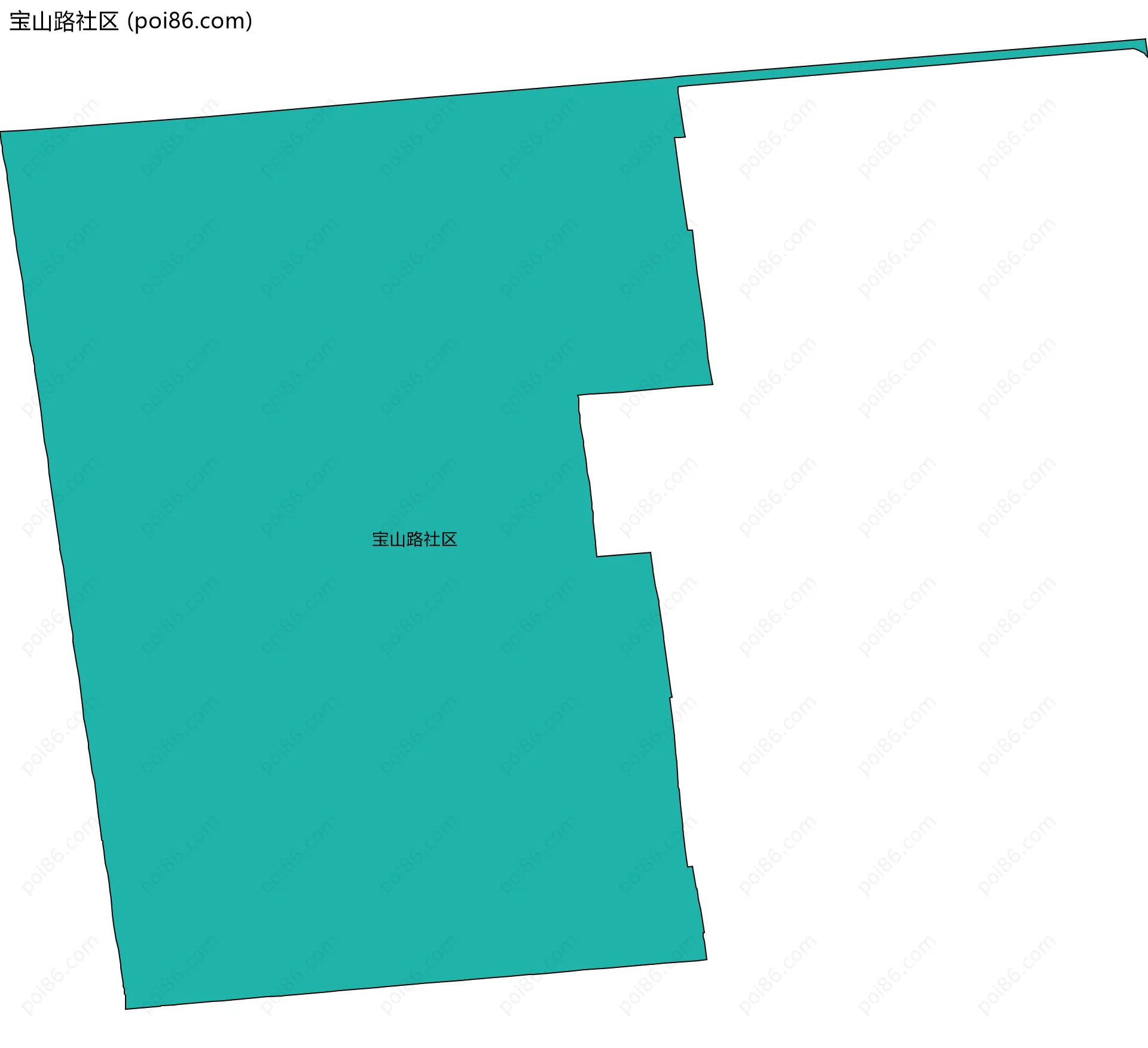 宝山路社区边界地图