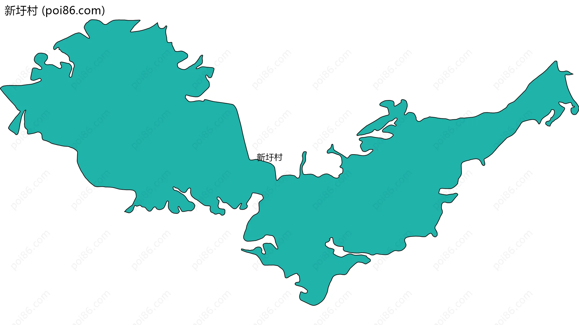 新圩村边界地图