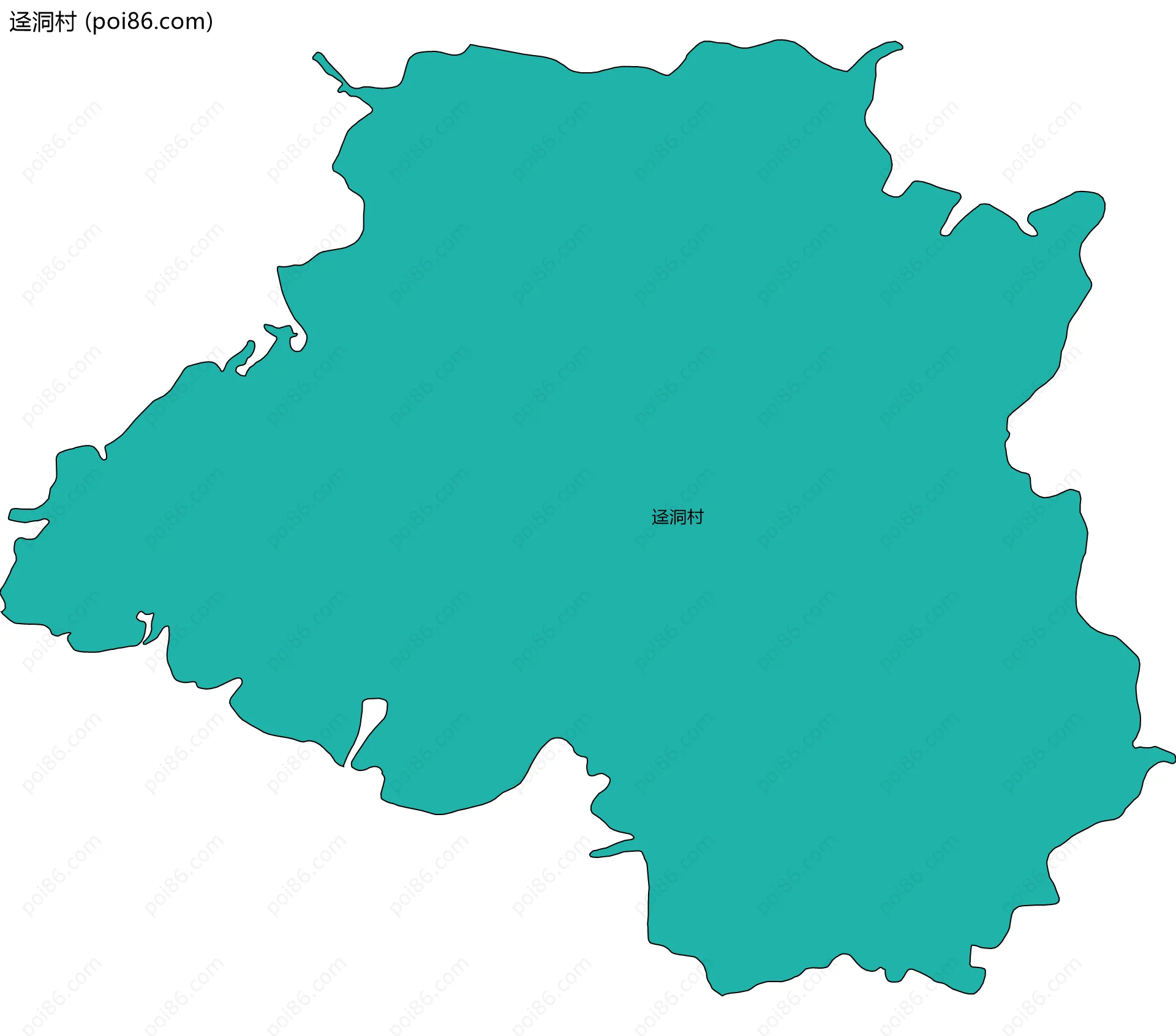 迳洞村边界地图