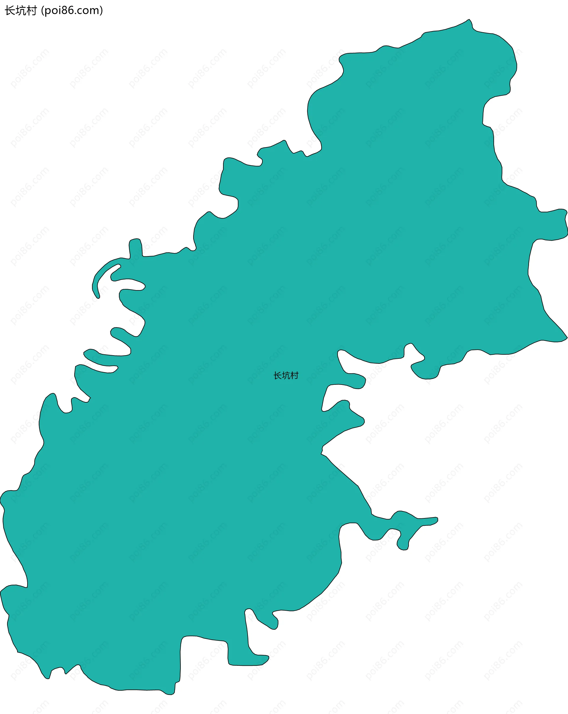 长坑村边界地图