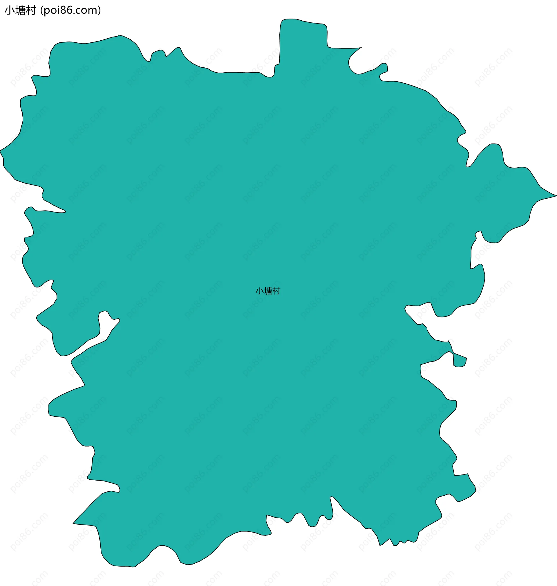 小塘村边界地图