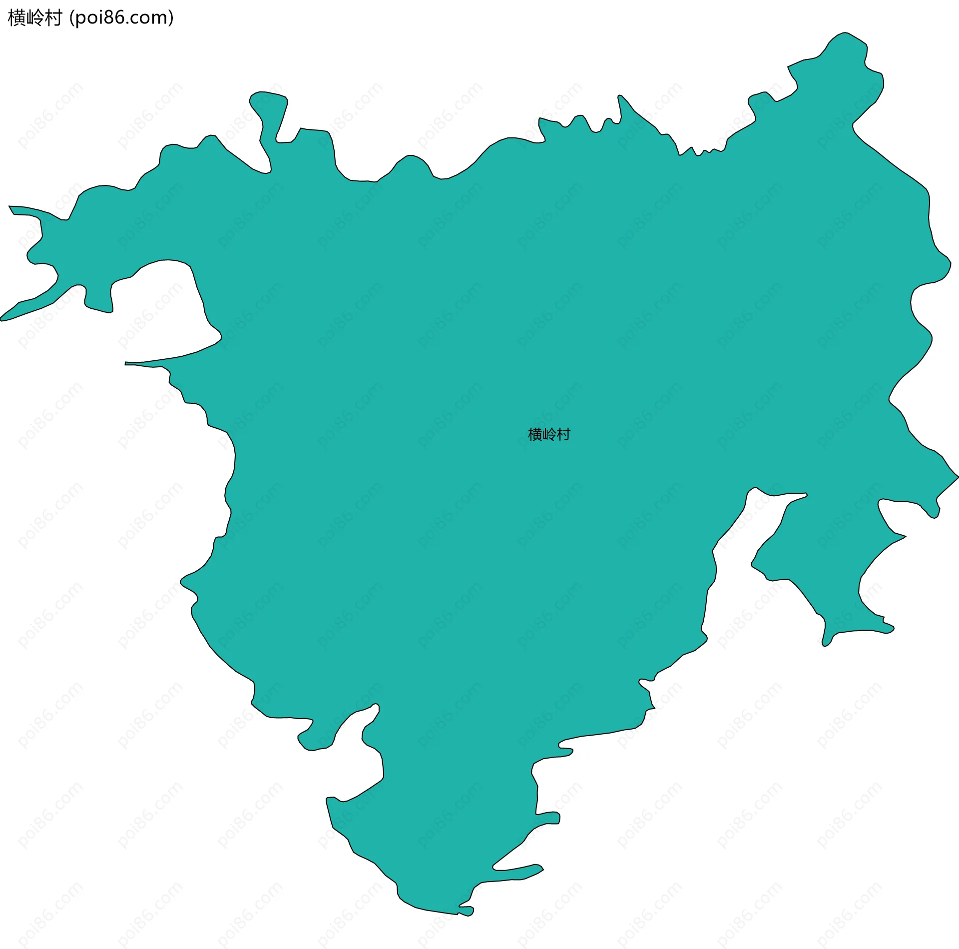 横岭村边界地图