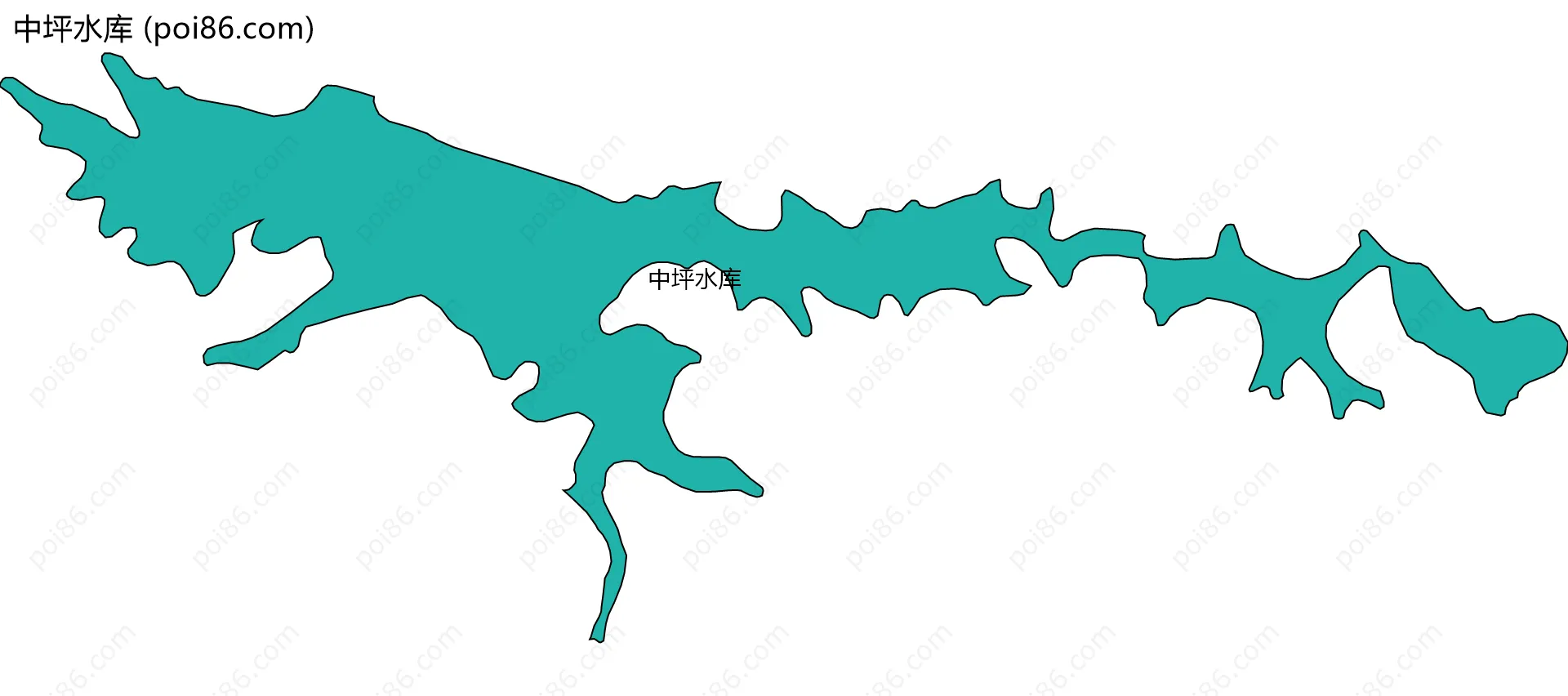 中坪水库边界地图