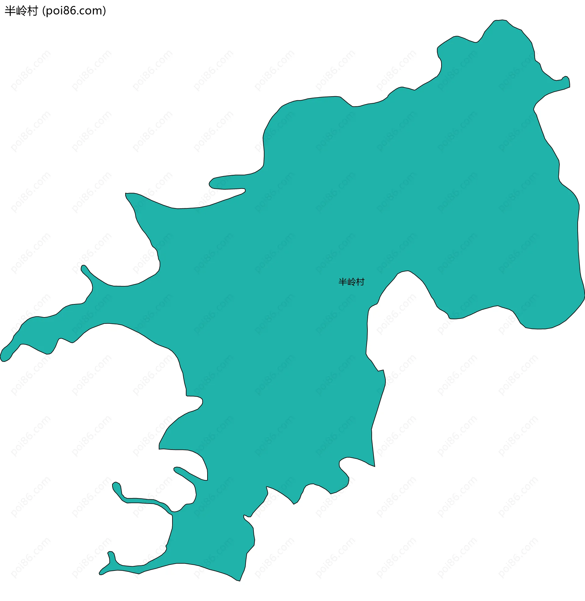 半岭村边界地图