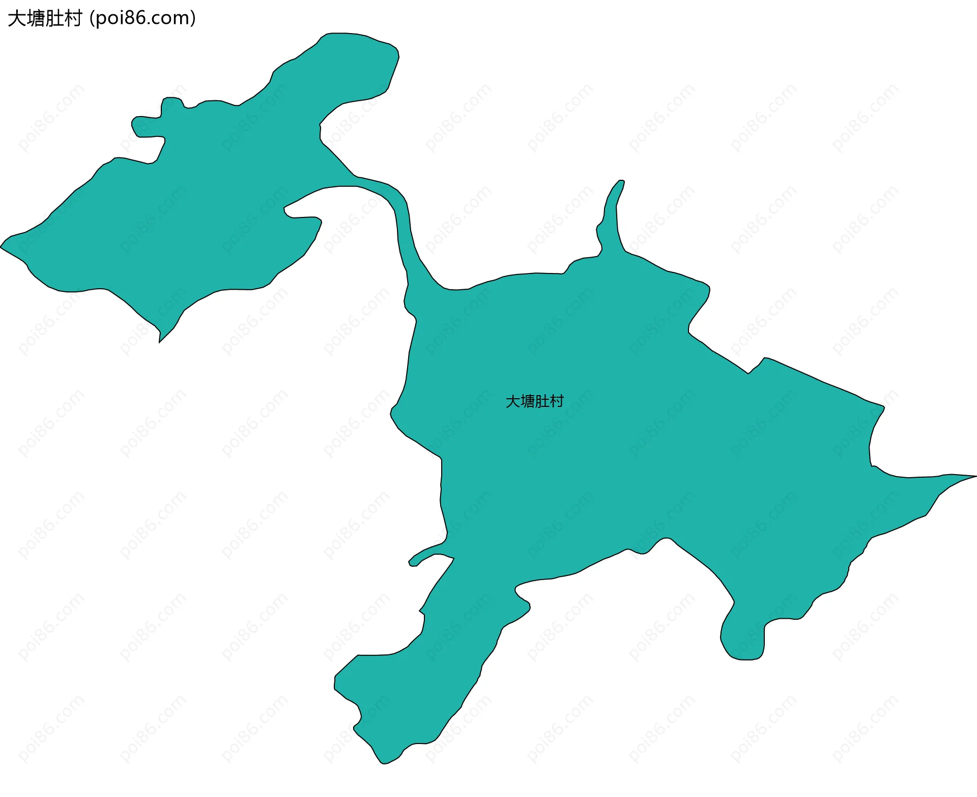 大塘肚村边界地图