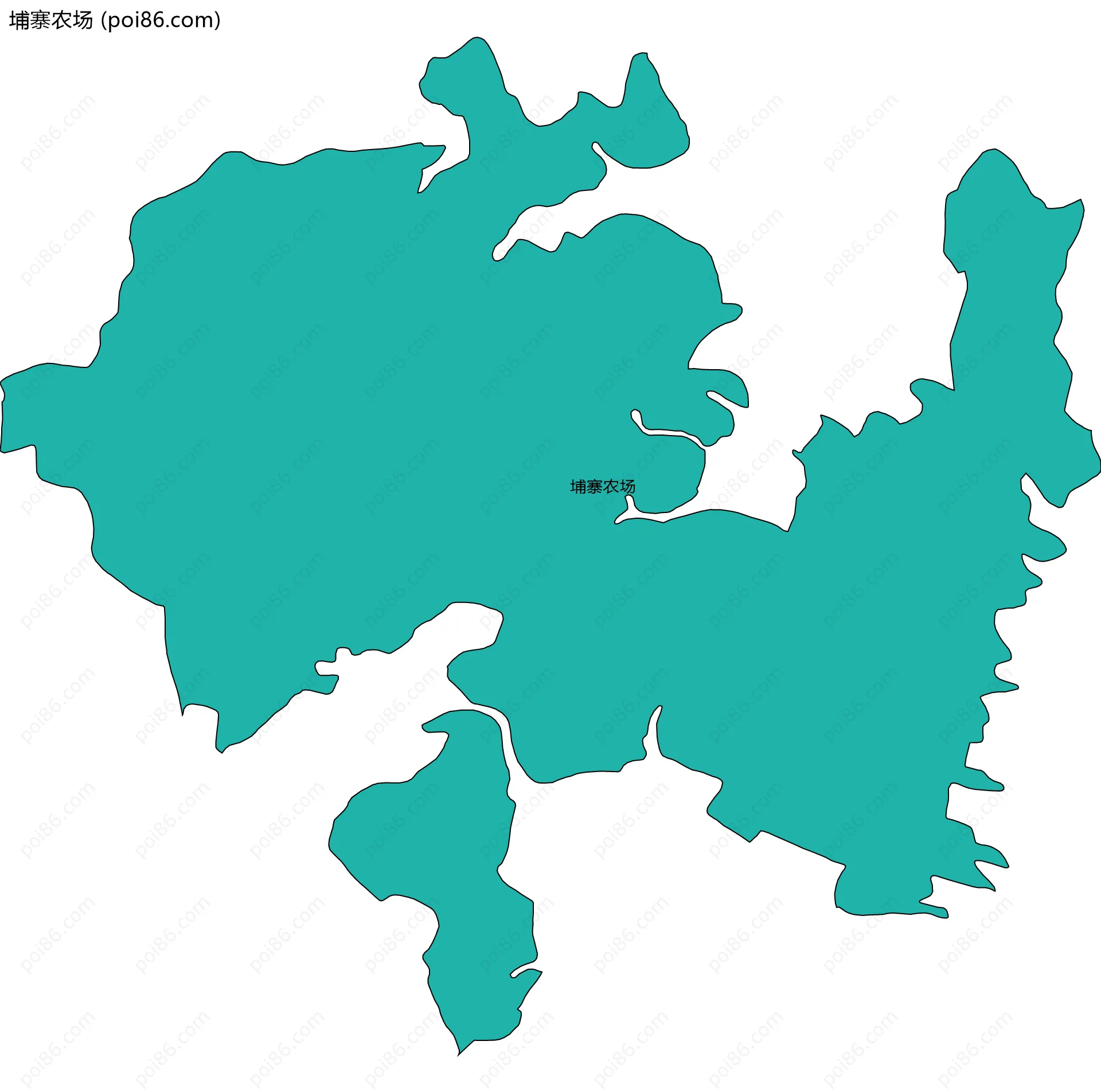 埔寨农场边界地图