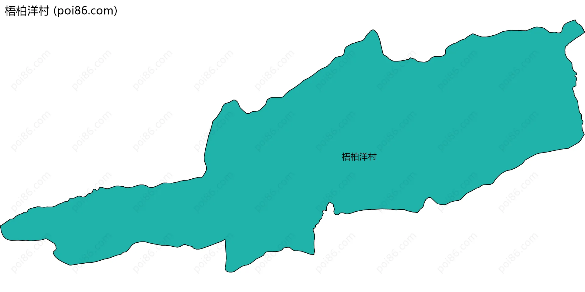 梧柏洋村边界地图