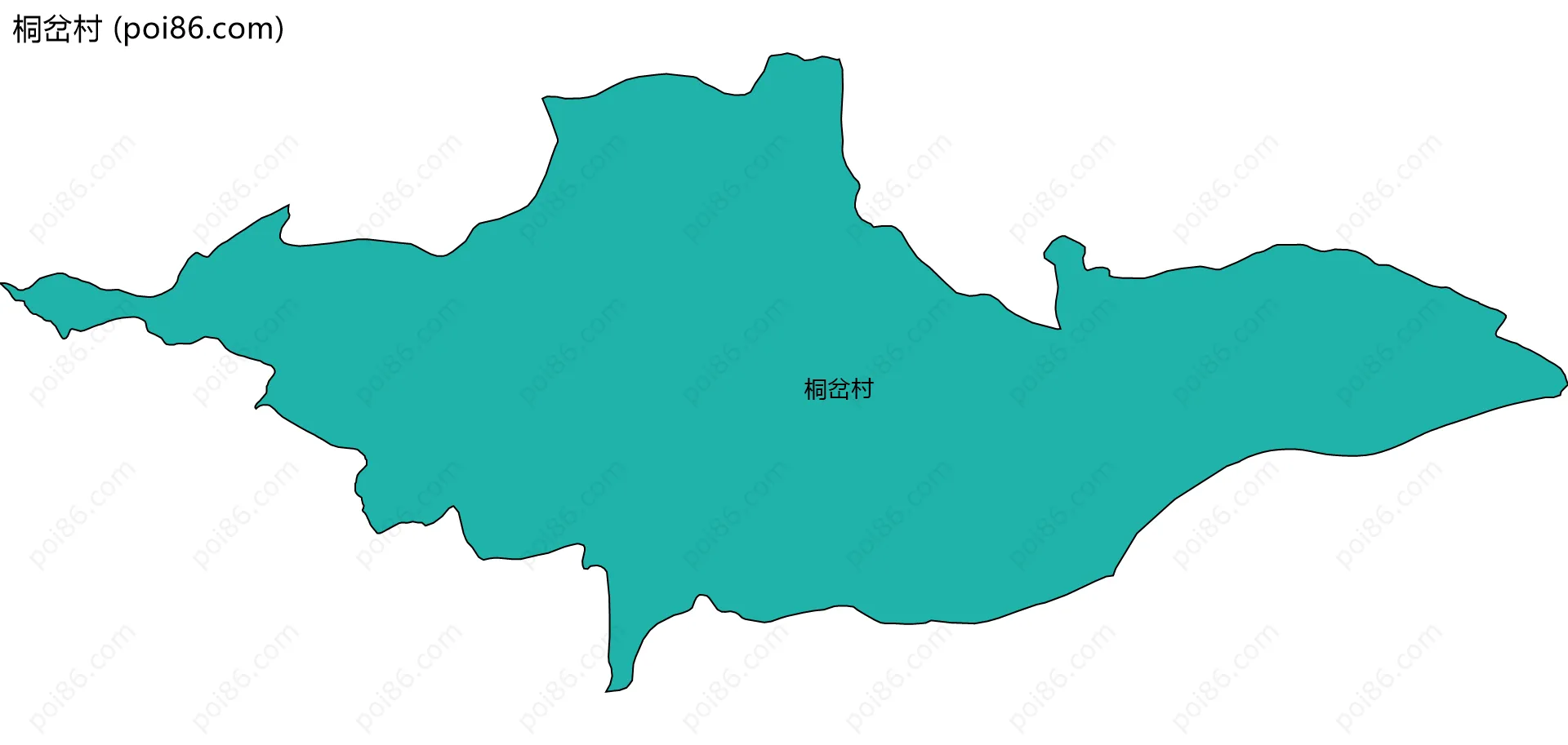 桐岔村边界地图