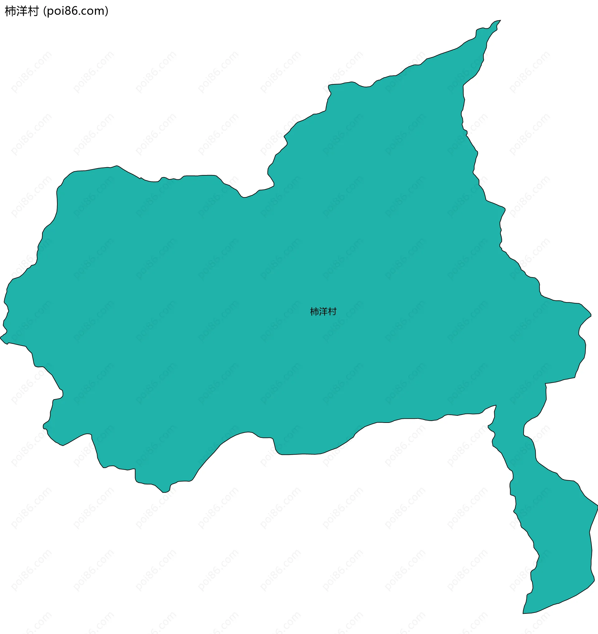 柿洋村边界地图