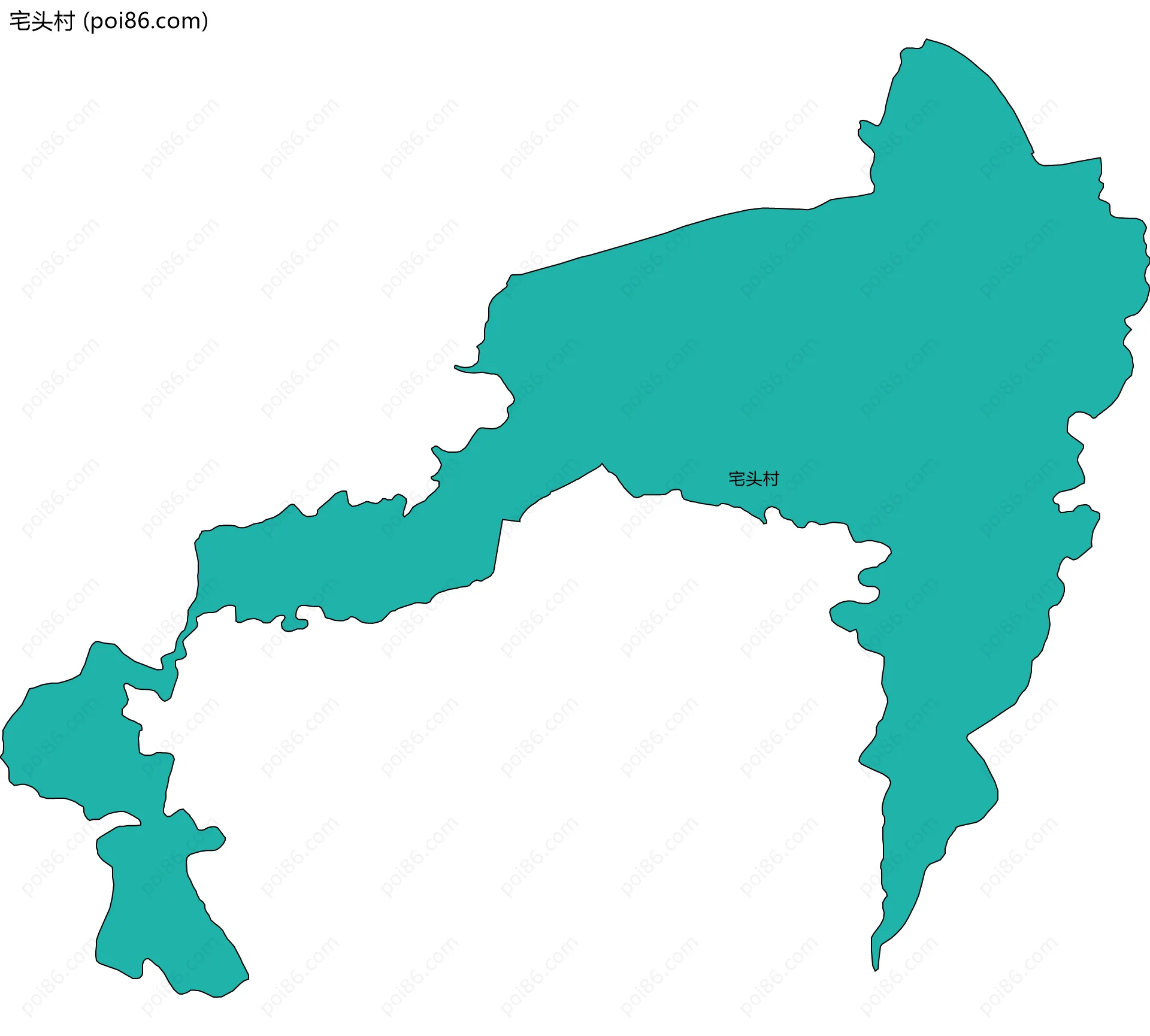 宅头村边界地图