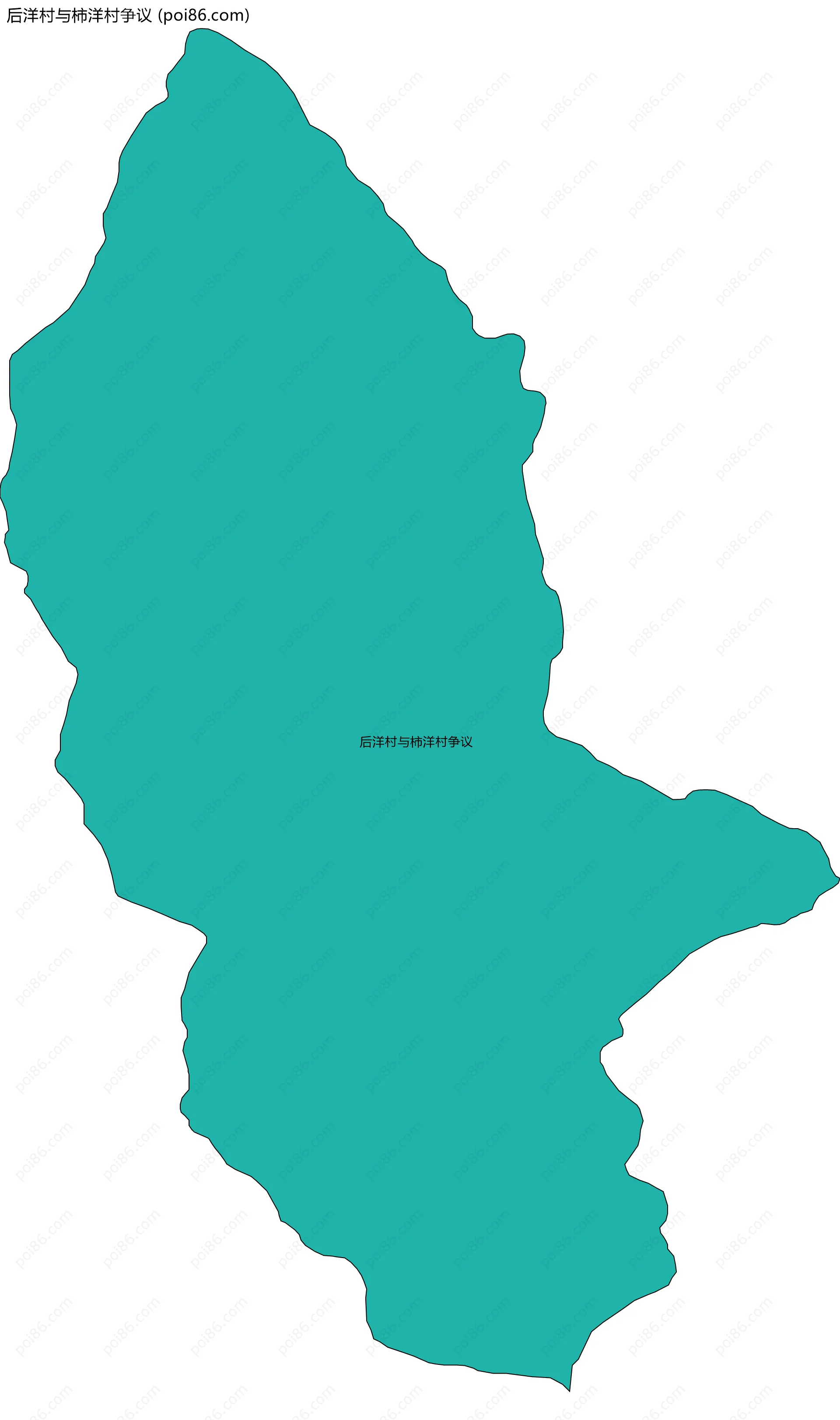 后洋村与柿洋村争议边界地图