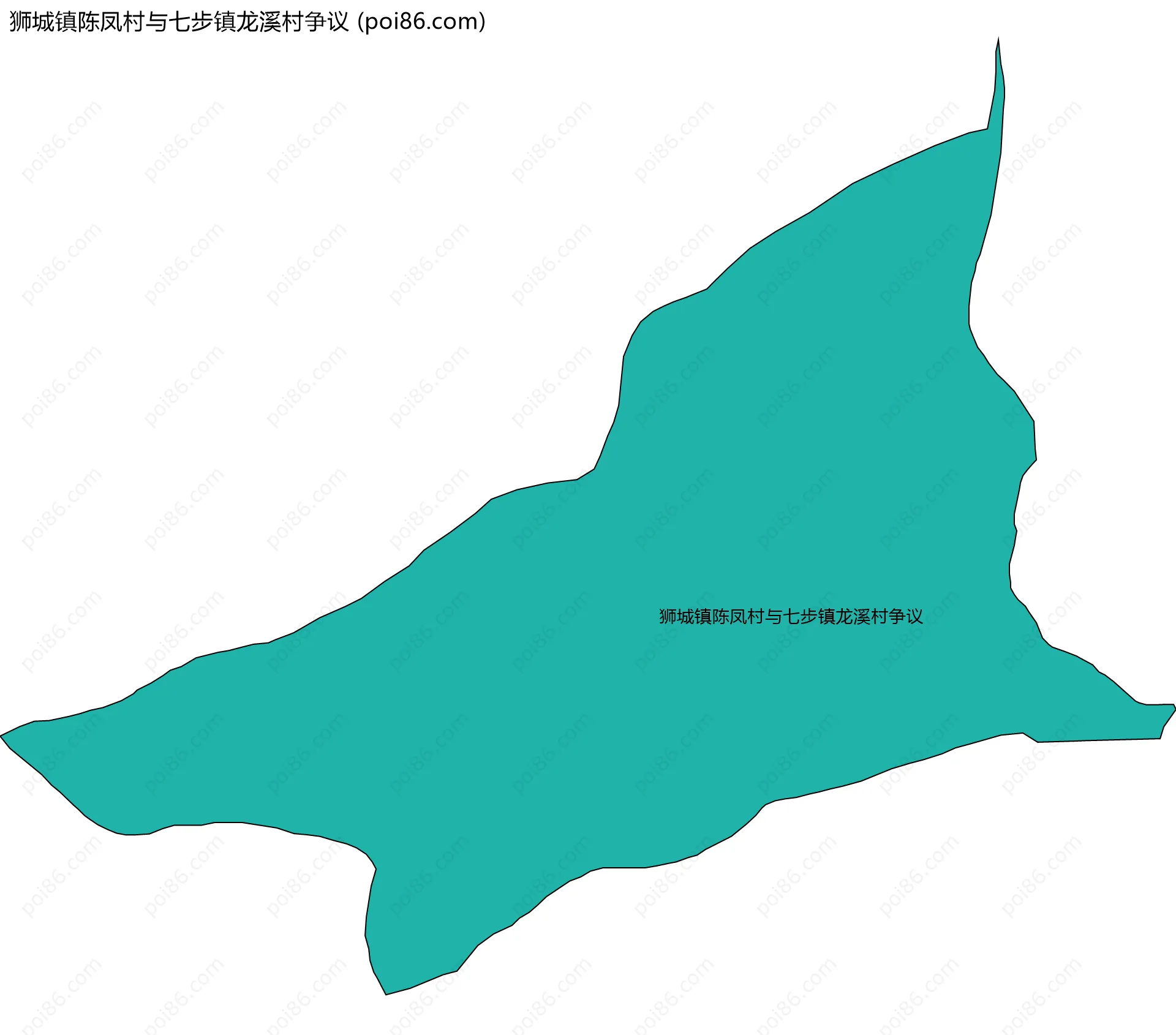 狮城镇陈凤村与七步镇龙溪村争议边界地图