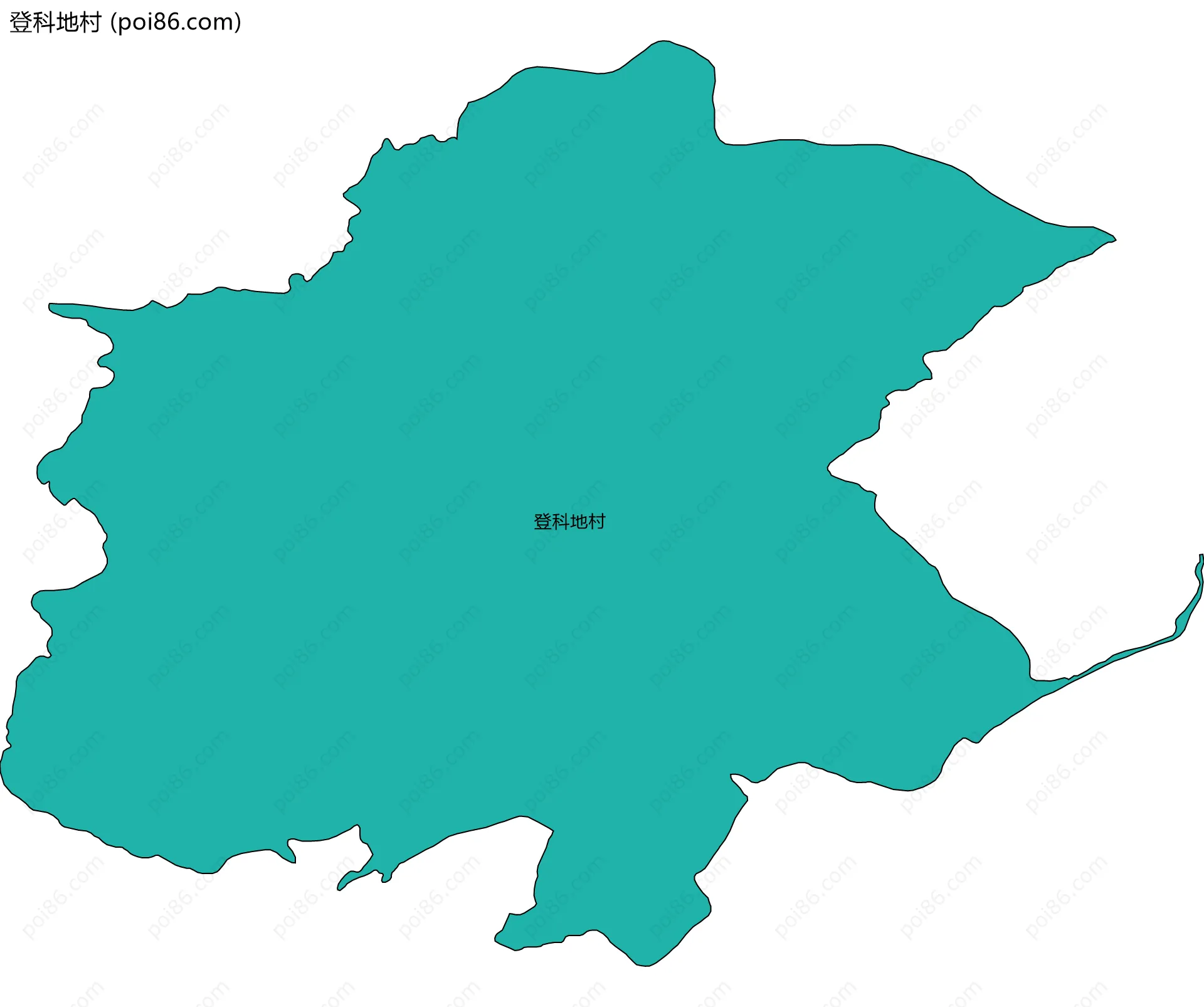 登科地村边界地图