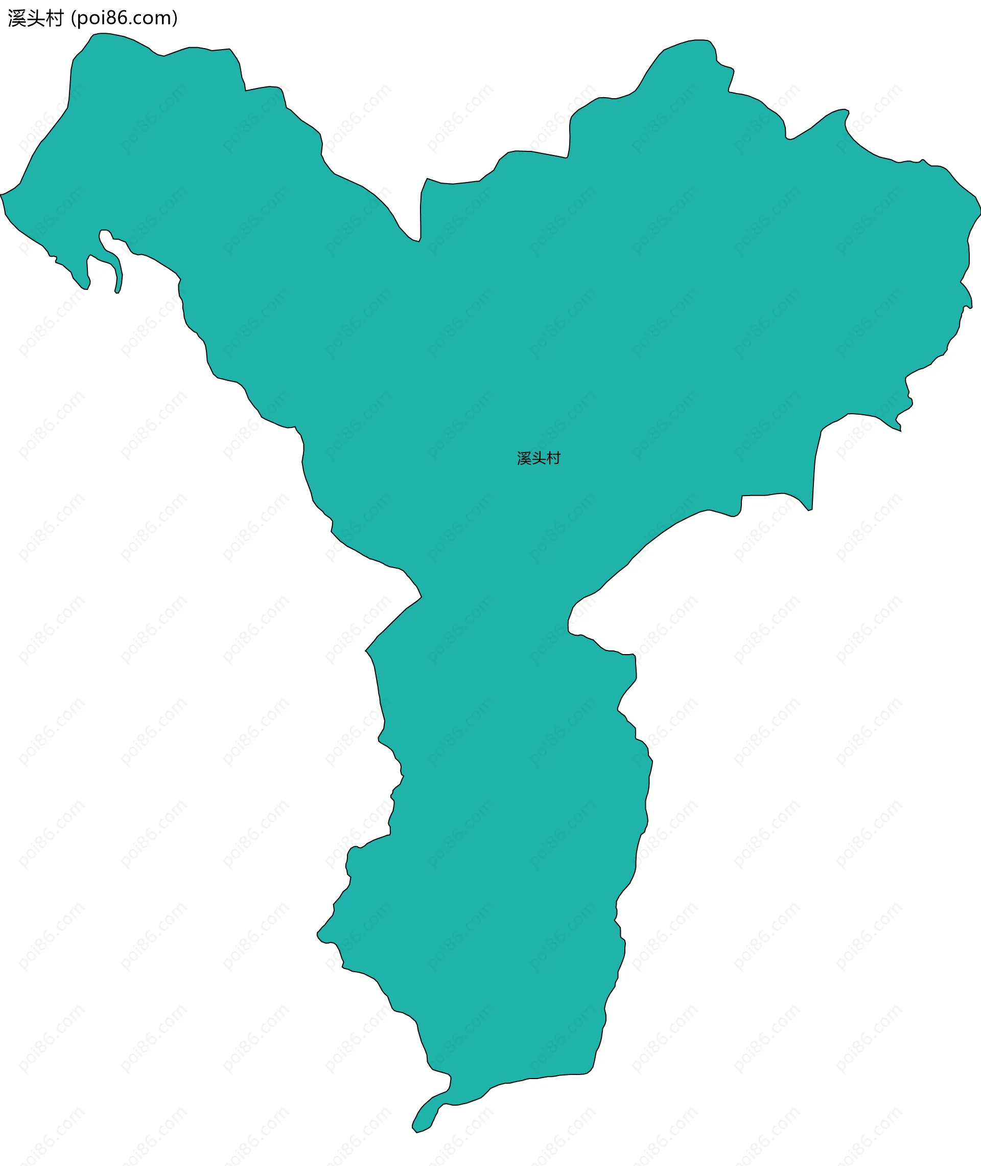 溪头村边界地图