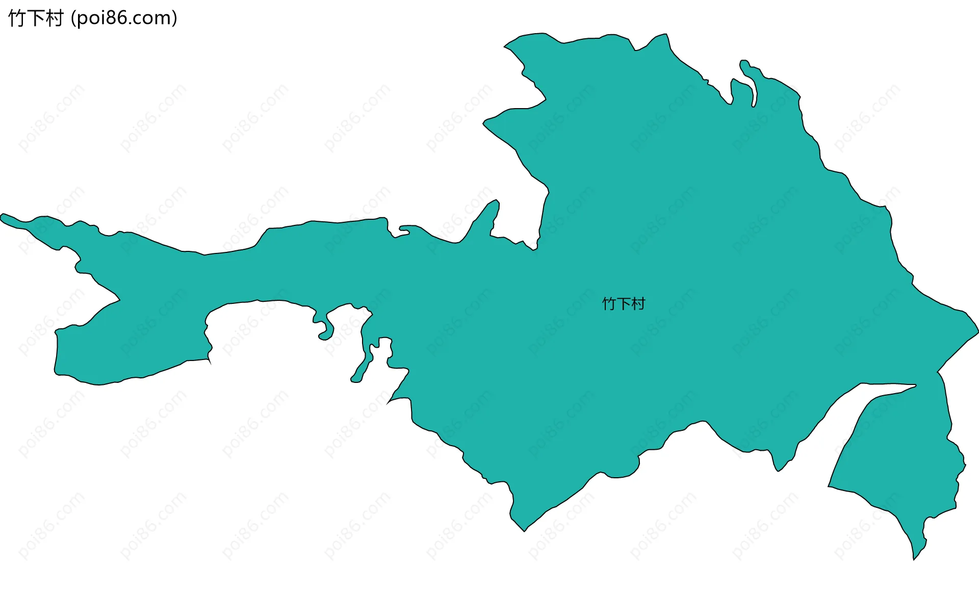 竹下村边界地图