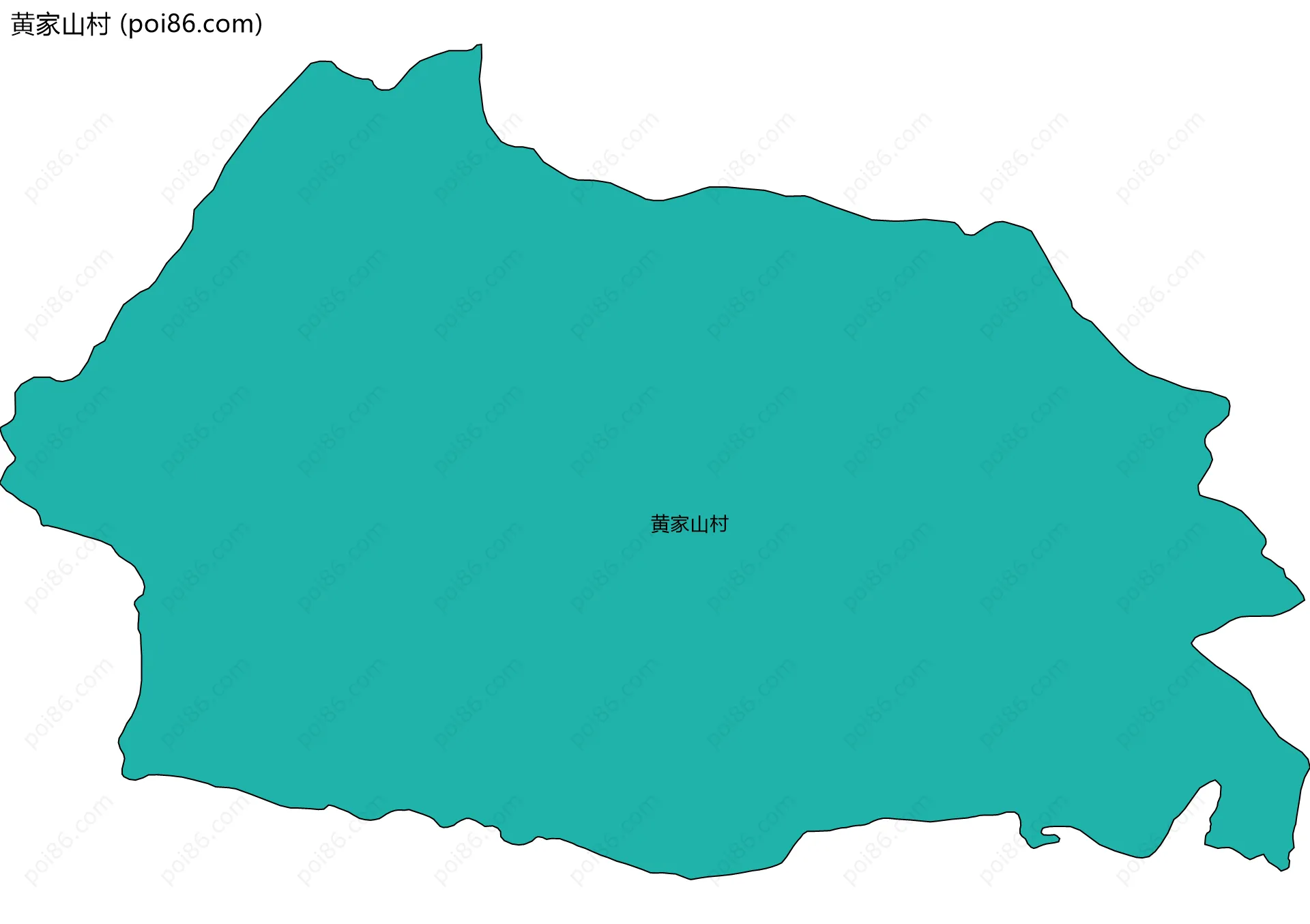 黄家山村边界地图
