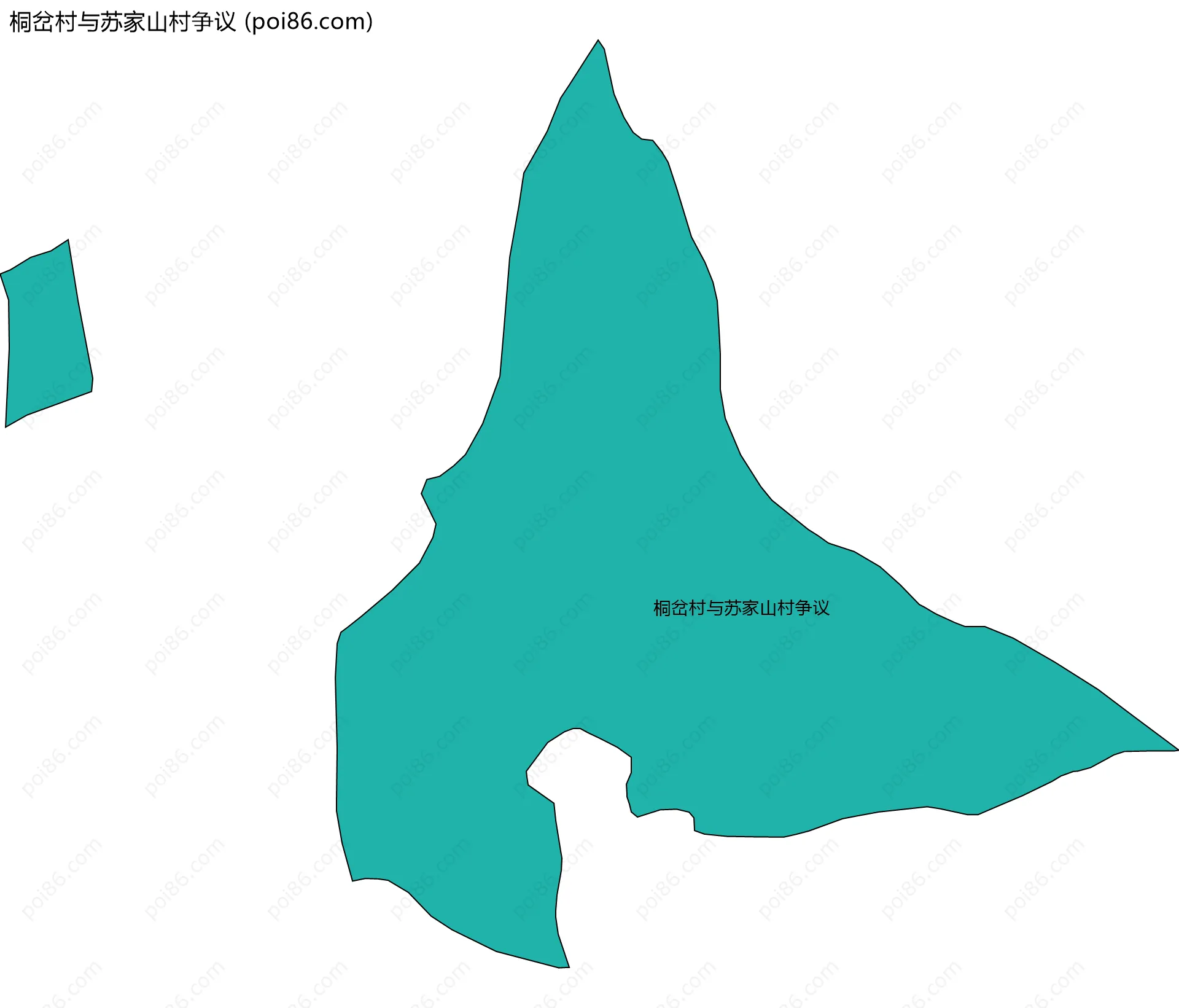 桐岔村与苏家山村争议边界地图