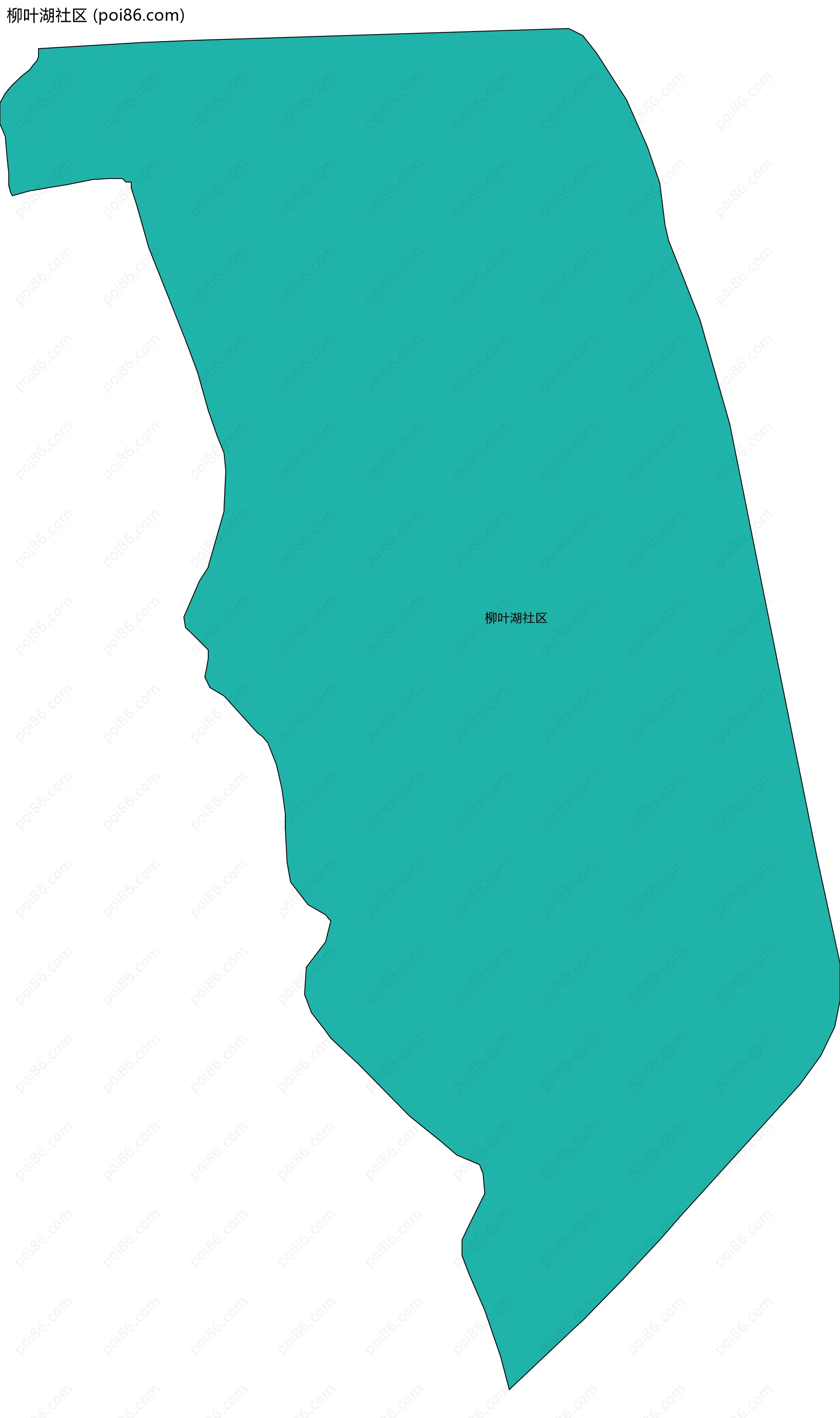 柳叶湖社区边界地图