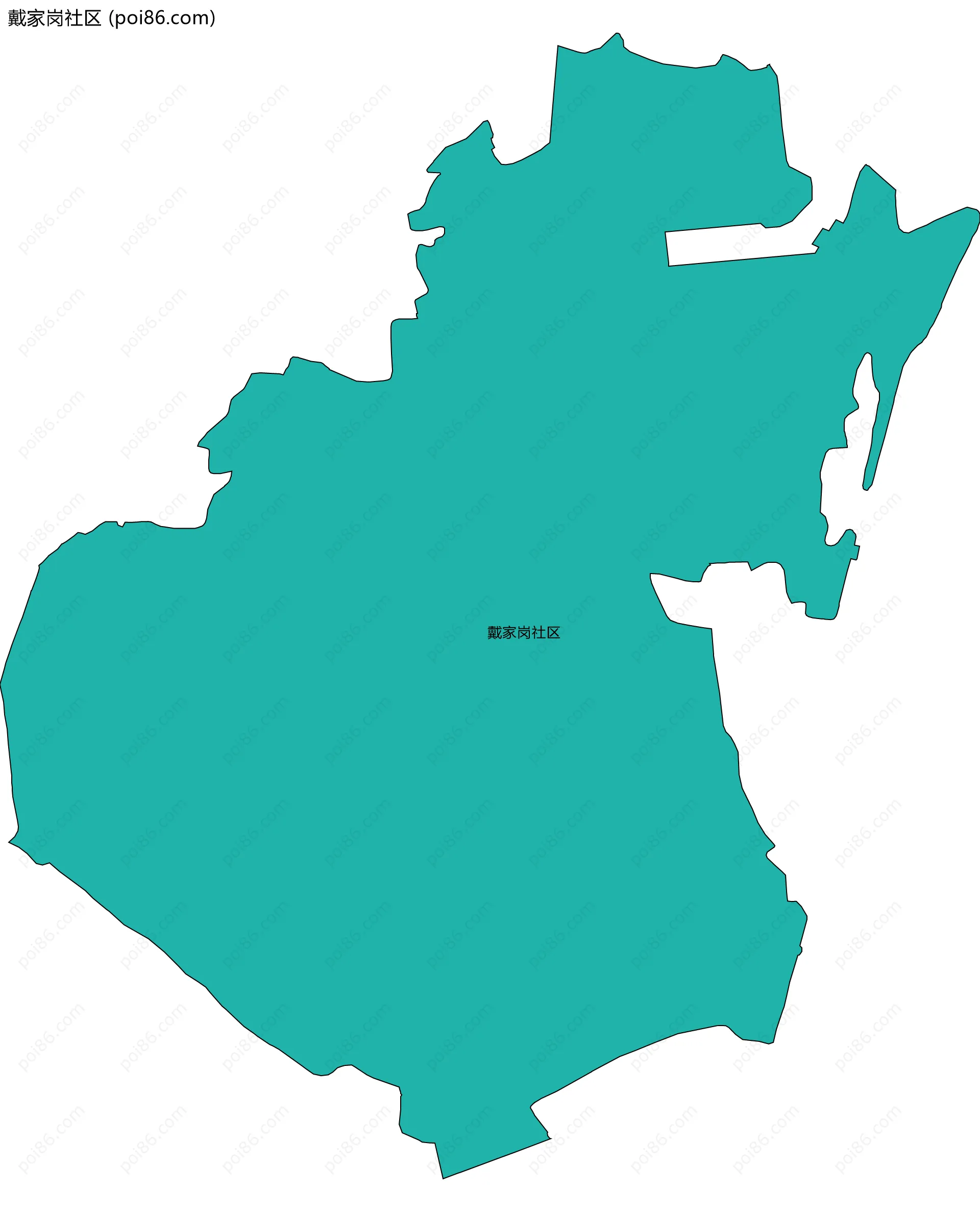 戴家岗社区边界地图